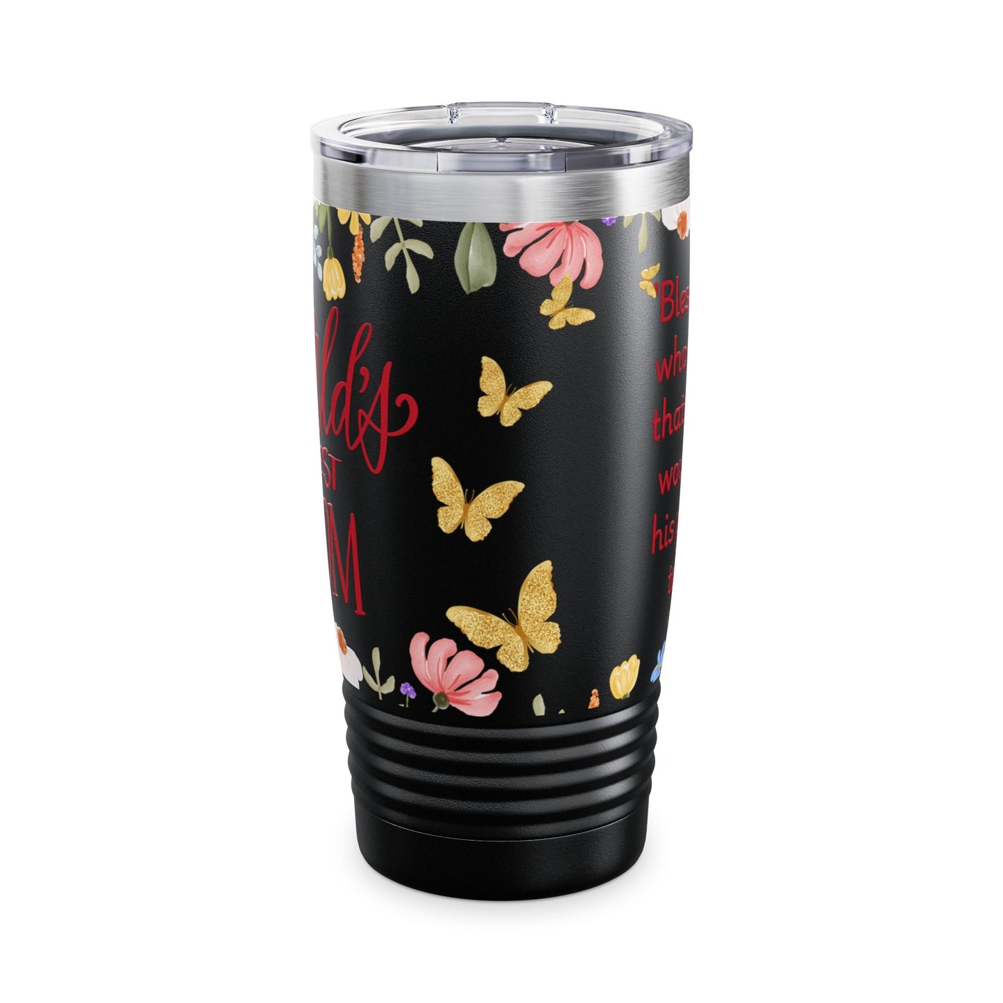 Faith Christian Bible Verse 20oz Tumbler with Wildflower, Birthday gift, gifts for mom