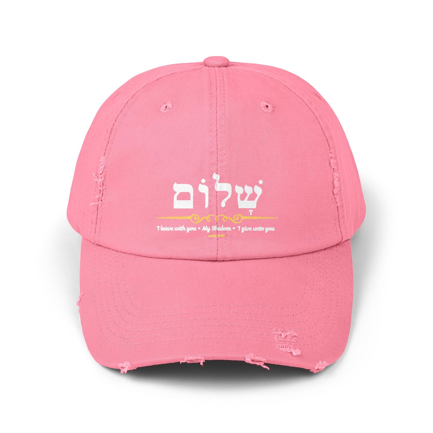 Shalom Peace in Hebrew, Christian Gifts, Bible Verse Cap, Yeshua cap