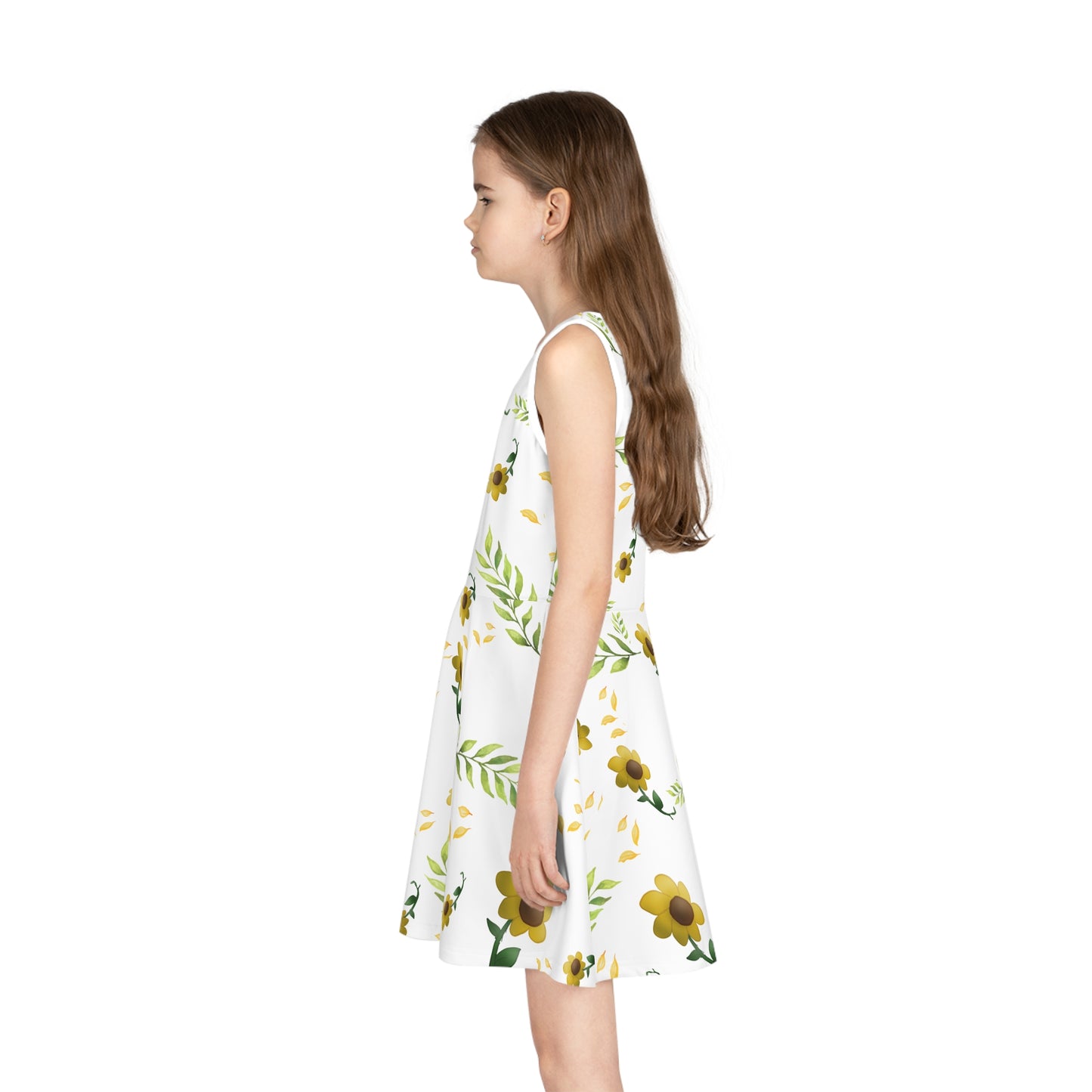 Girls' Sleeveless Sunflower dress