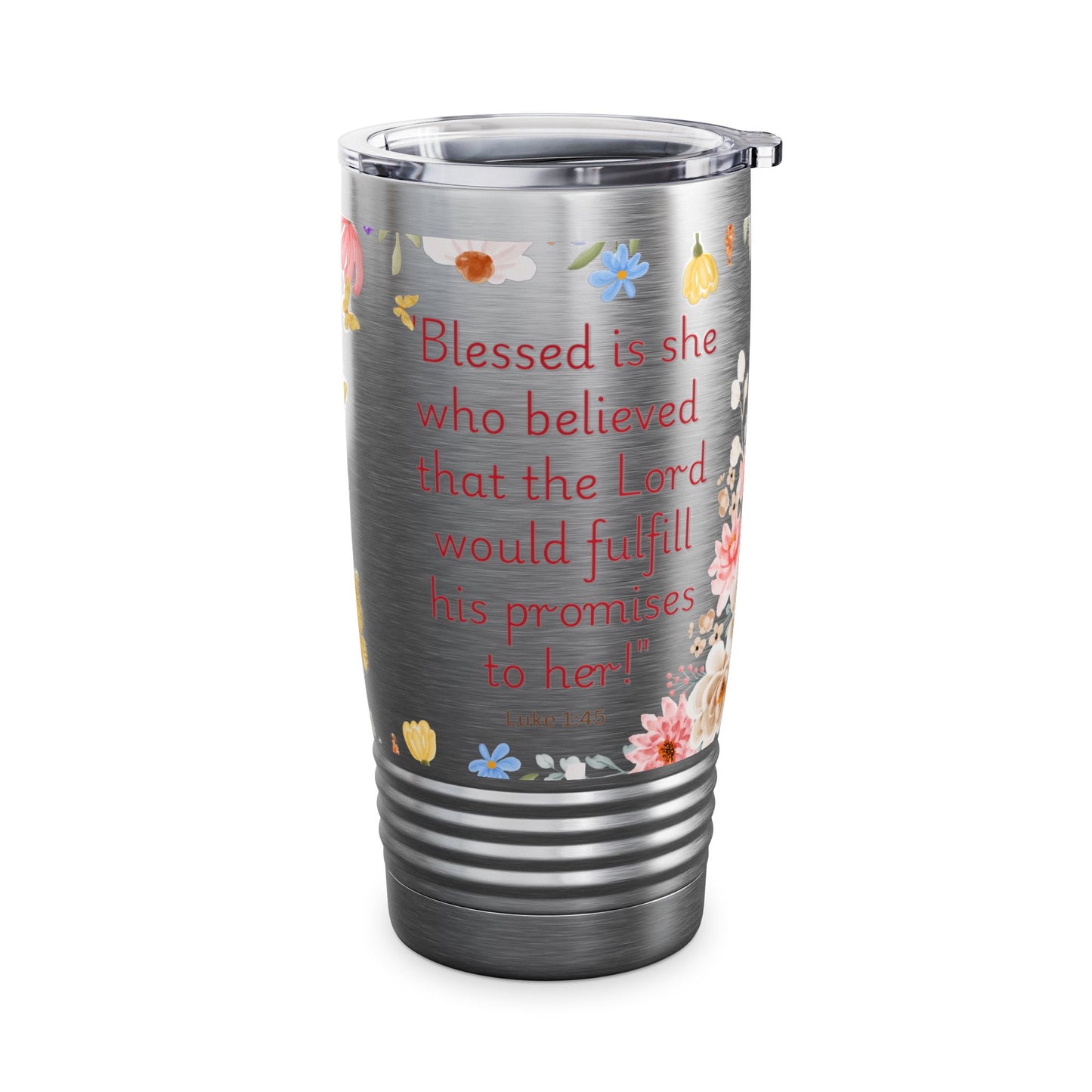 Faith Christian Bible Verse 20oz Tumbler with Wildflower, Birthday gift, gifts for mom