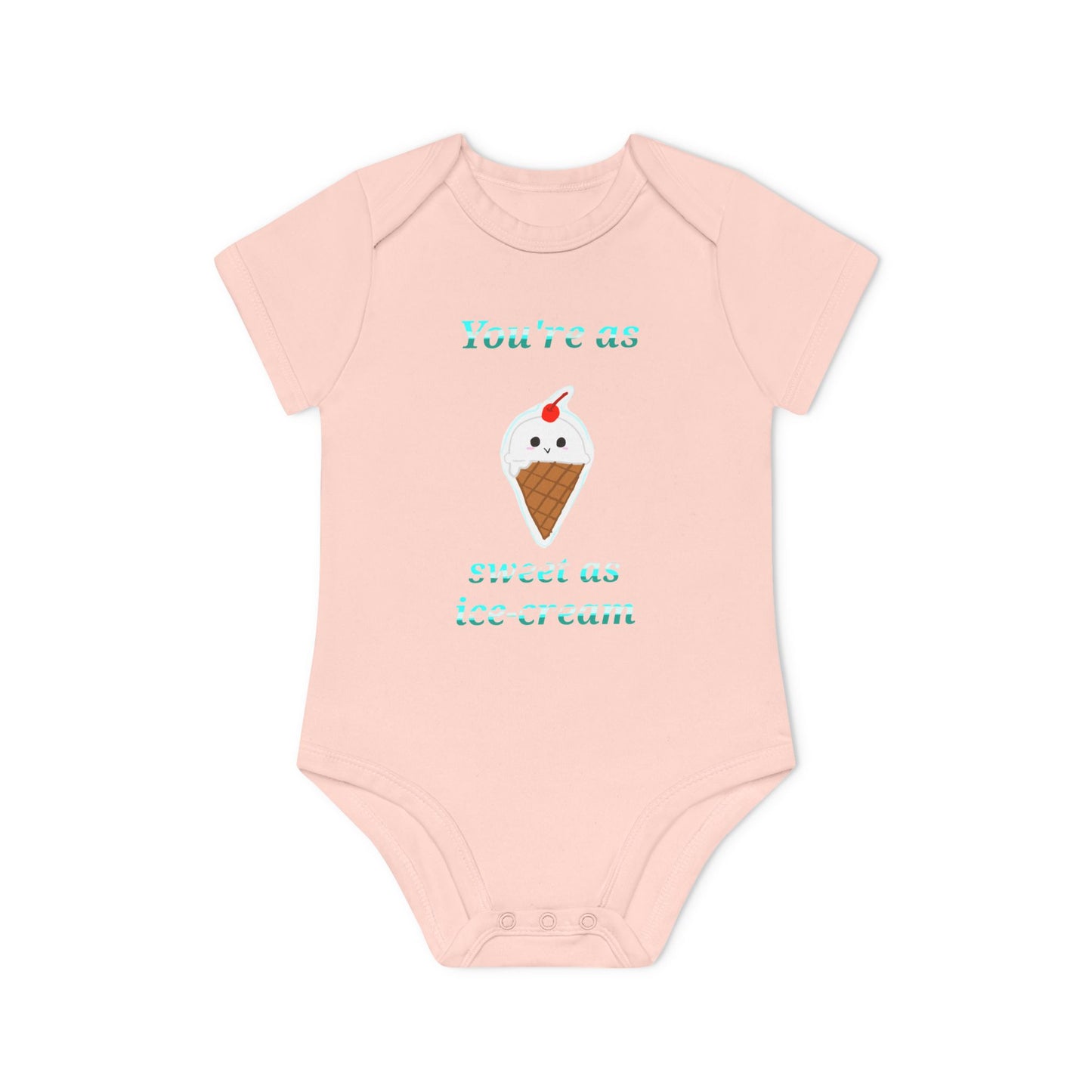 Baby Bodysuit, Ice Cream Birthday Shirt, Sweet Ice Cream Lover Gift for Kids, Organic Short Sleeve Bodysuit