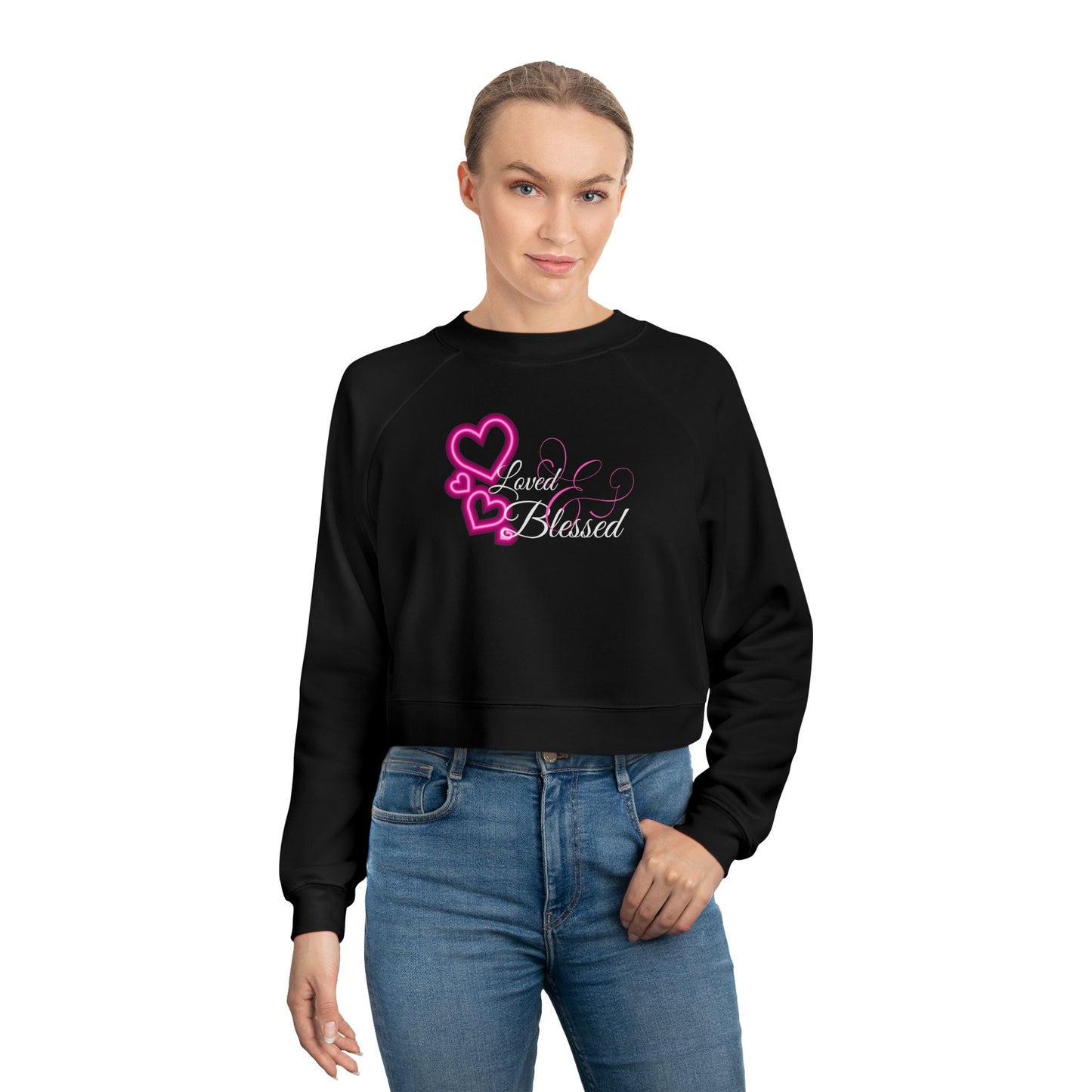 Women's Sweatshirt, Love Heart Blessed Faith Gift, gift for her