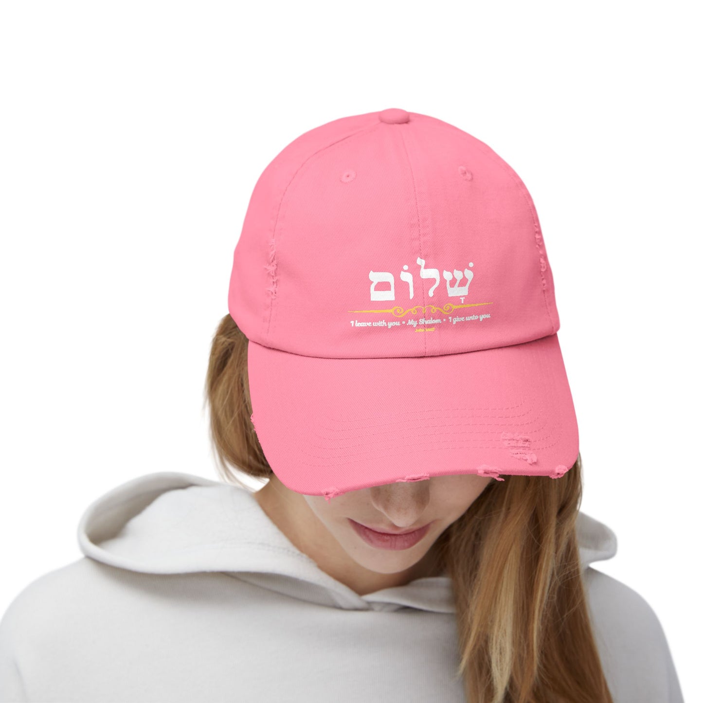 Shalom Peace in Hebrew, Christian Gifts, Bible Verse Cap, Yeshua cap