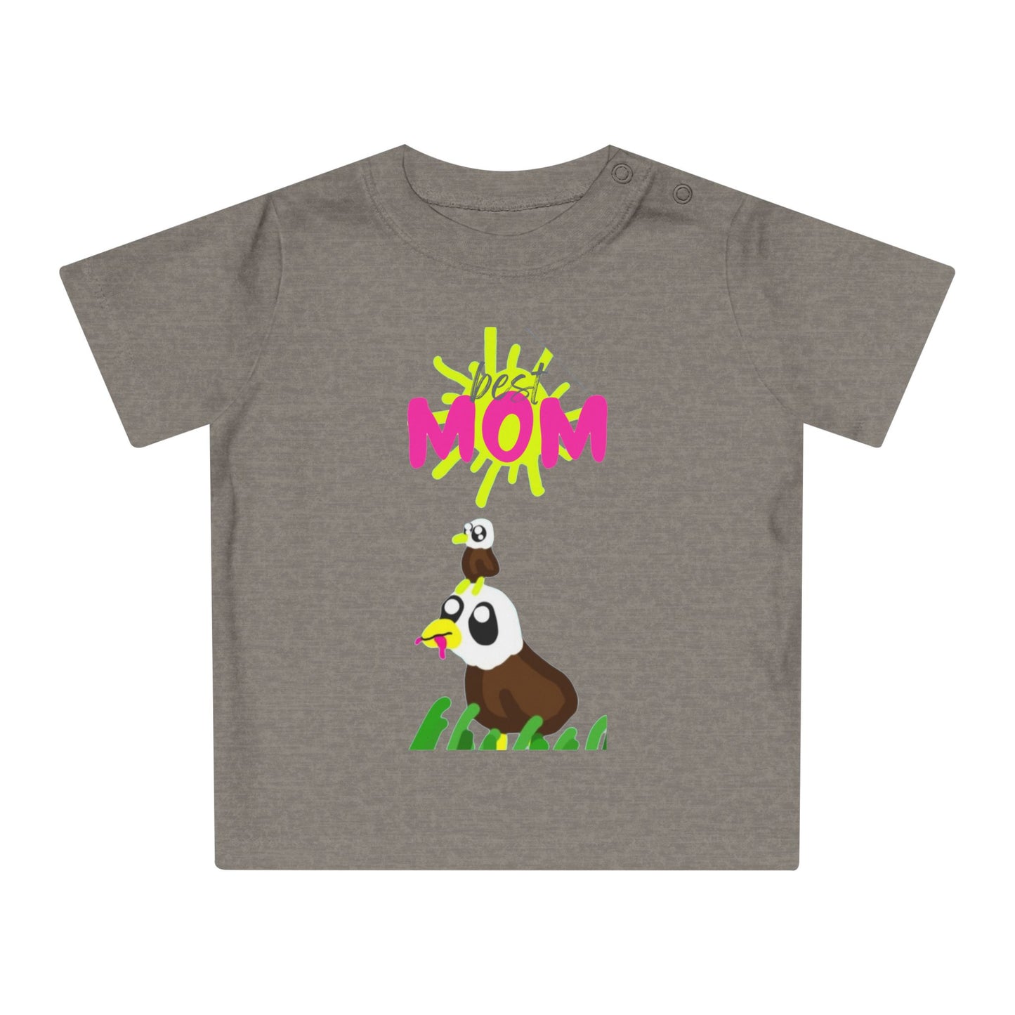 100% certified organic, Cute Baby T-Shirt 'Best MOM' Gift for New Moms, Baby Shower Present, Toddler Shirt