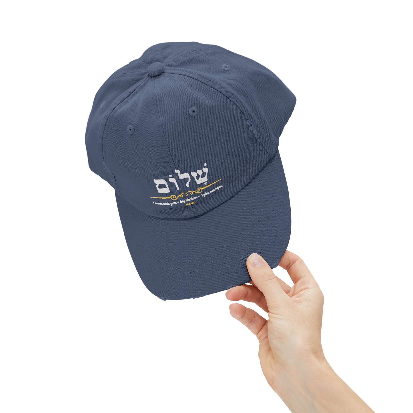 Shalom Peace in Hebrew, Christian Gifts, Bible Verse Cap, Yeshua cap