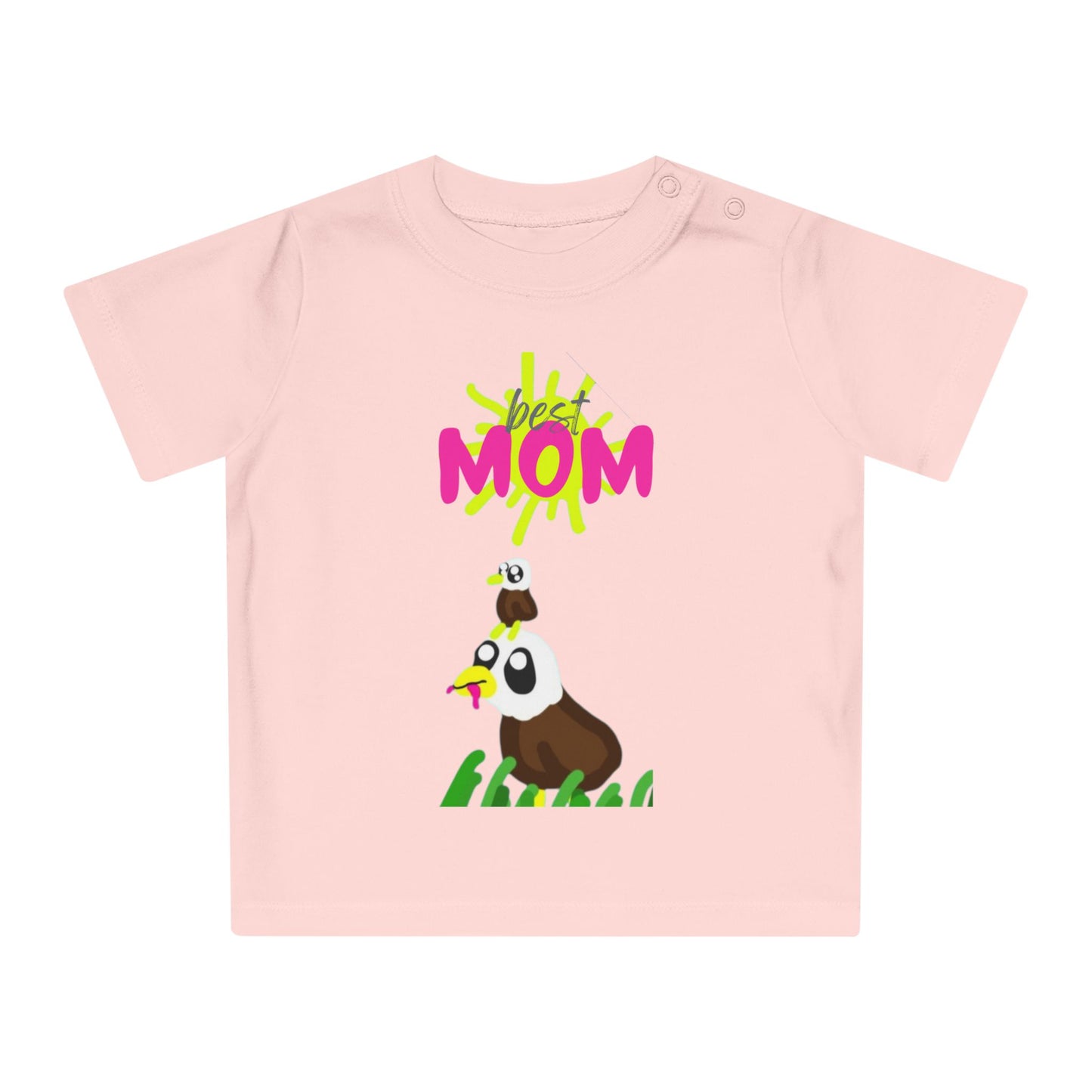 100% certified organic, Cute Baby T-Shirt 'Best MOM' Gift for New Moms, Baby Shower Present, Toddler Shirt