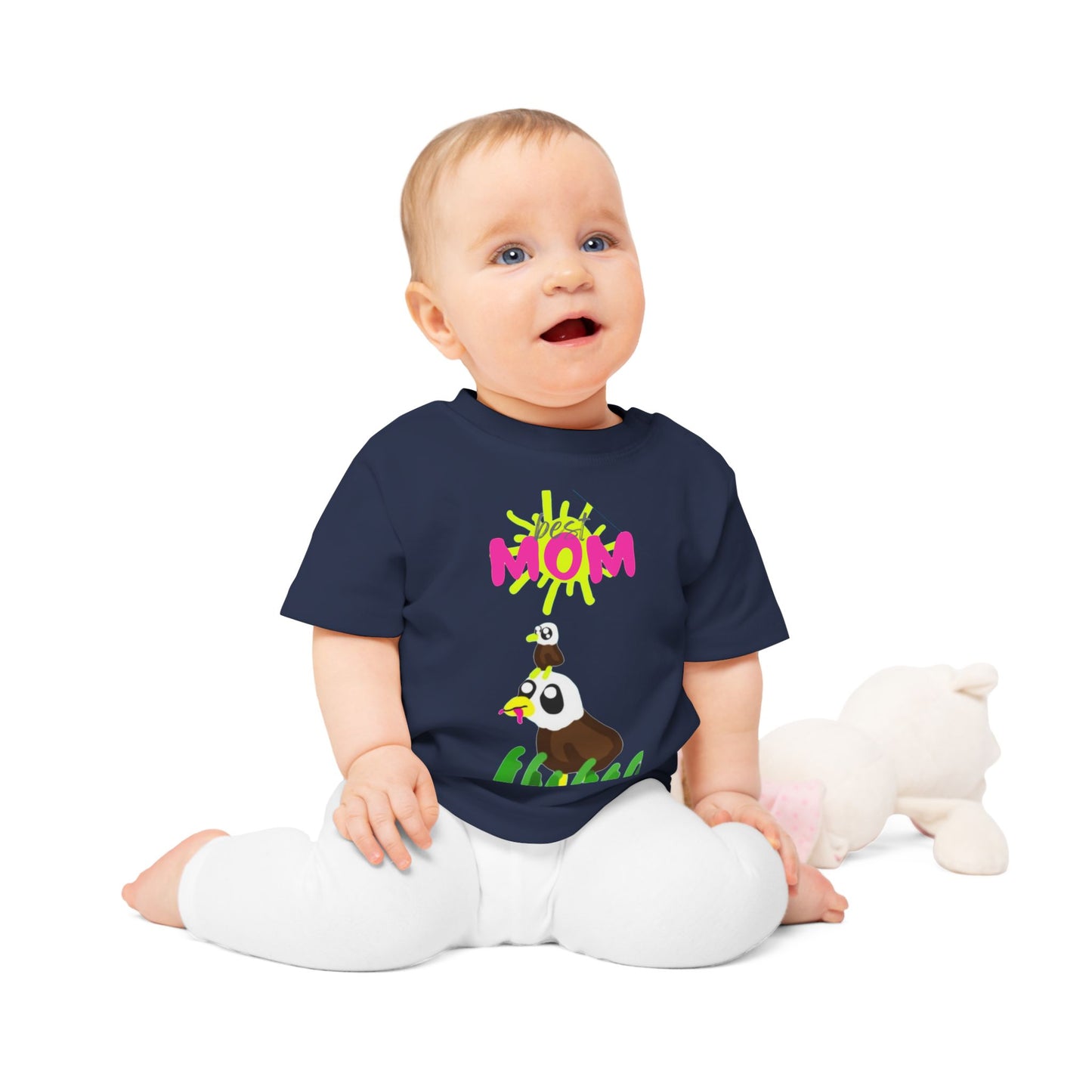 100% certified organic, Cute Baby T-Shirt 'Best MOM' Gift for New Moms, Baby Shower Present, Toddler Shirt