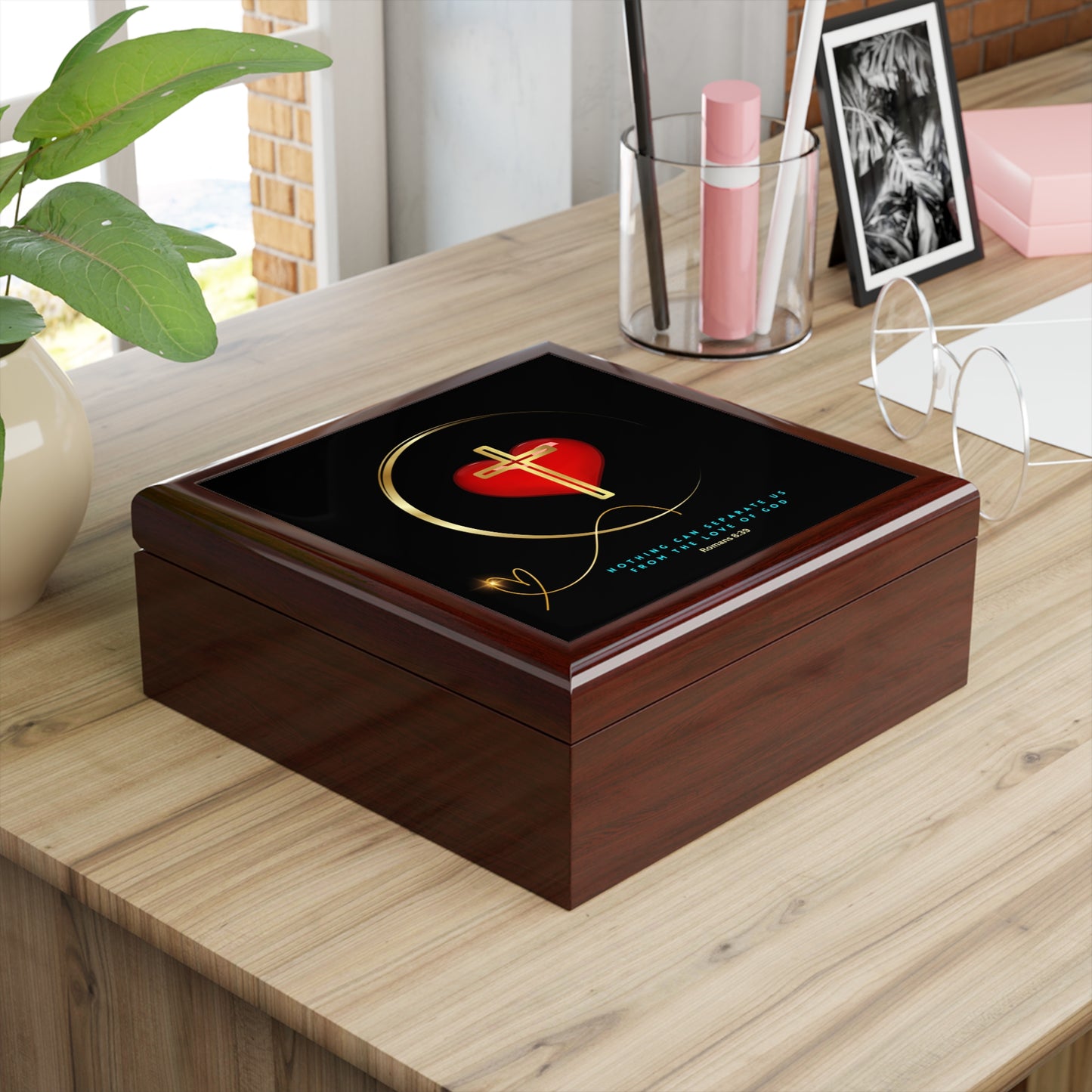 Christian Jewelry Box, God Loves You, Confirmation Gifts, Communion Gifts, holiday gift, Gift for loved ones