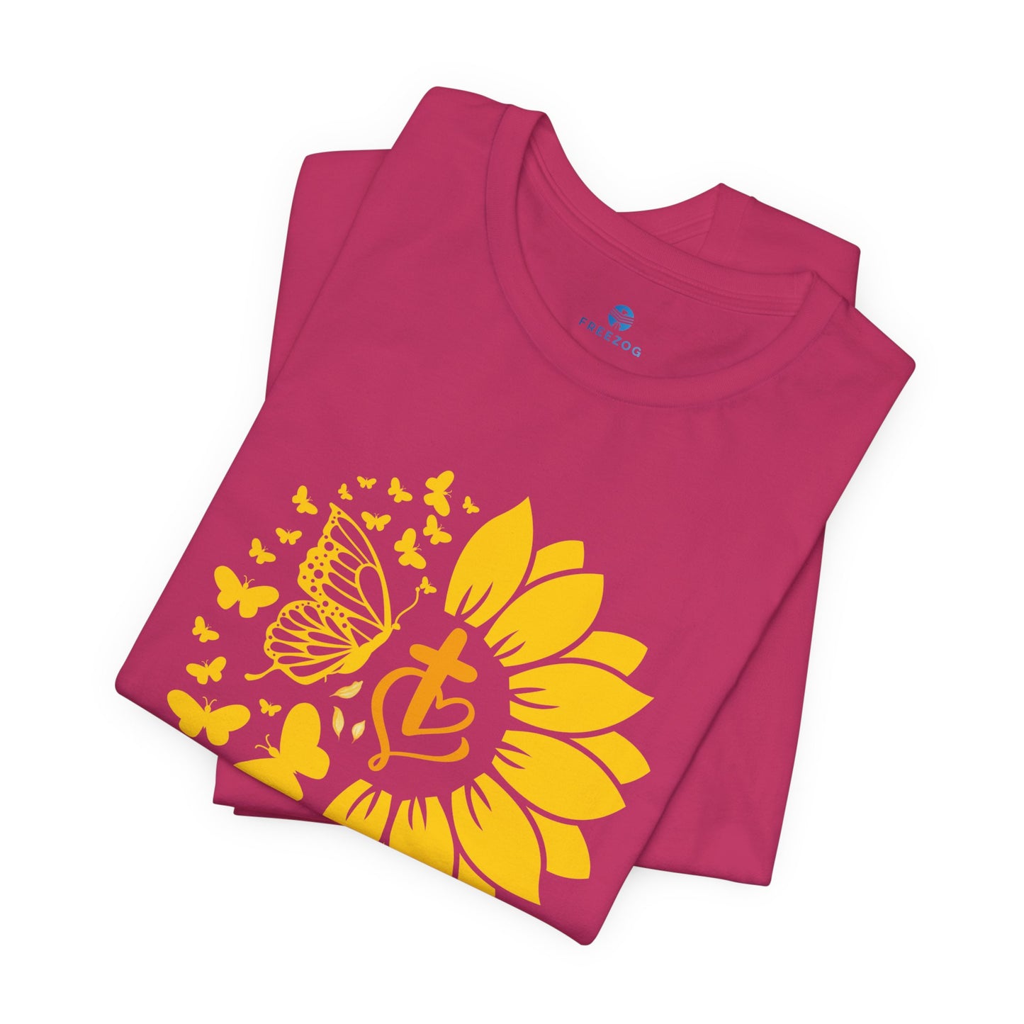 Sunflower Cross t-shirt, inspirational faith tshirt, gift for her
