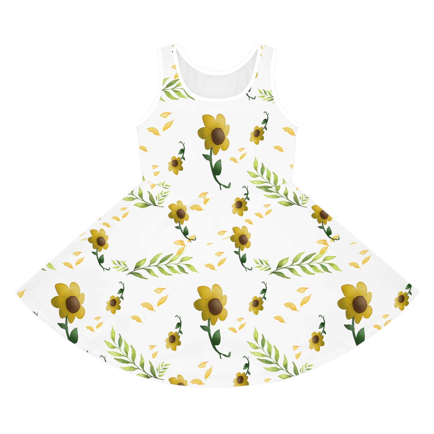 Girls' Sleeveless Sunflower dress