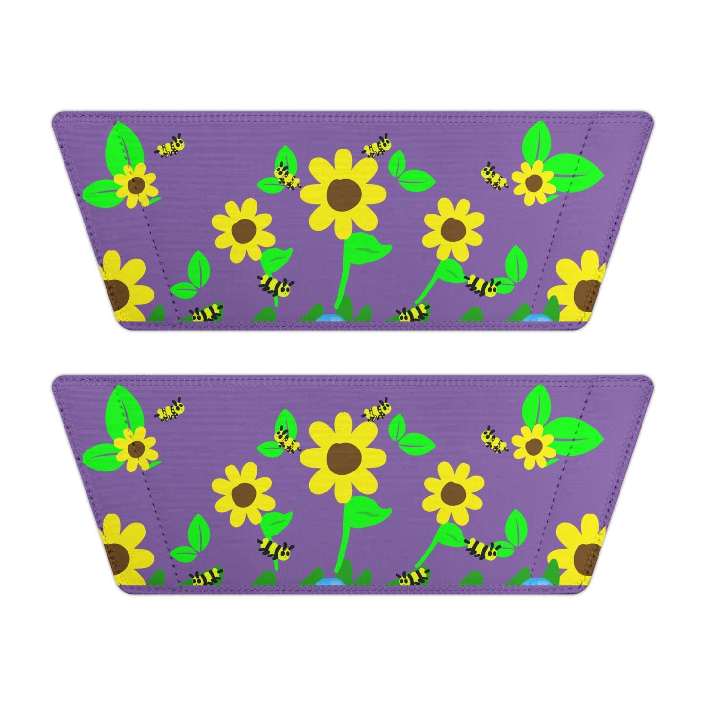 Sandals, Kids Beach Shoes, Purple Slide Sandals, Youth Flip Flops, Sunflower Design kids art, Gift for Girls