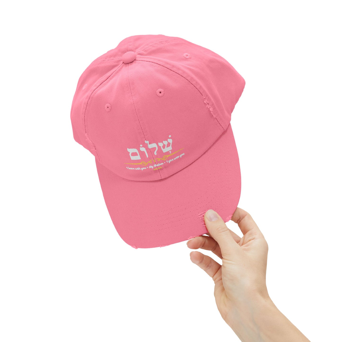 Shalom Peace in Hebrew, Christian Gifts, Bible Verse Cap, Yeshua cap