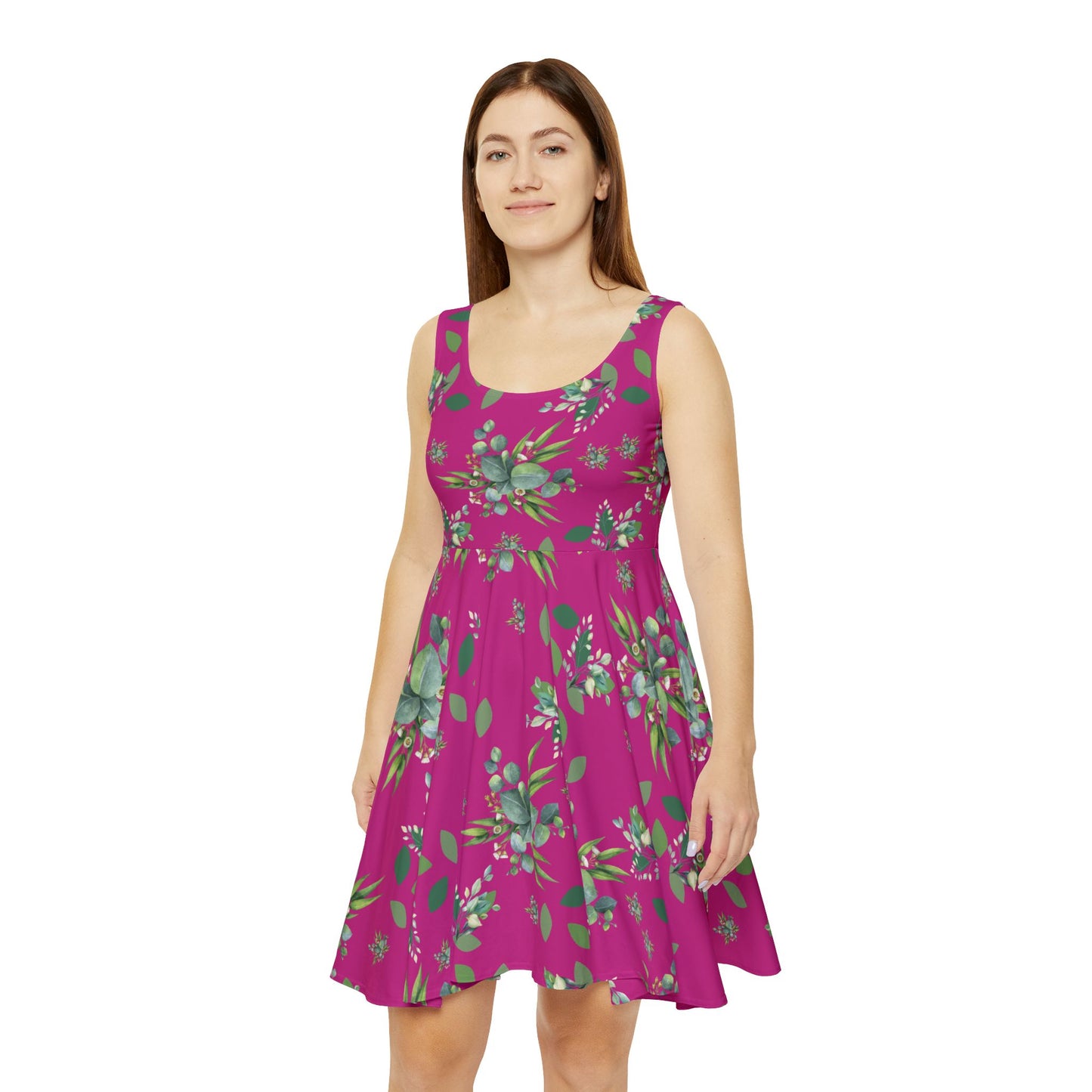 Flower Skater Dress for Women - Summer Dress, Gift for Her