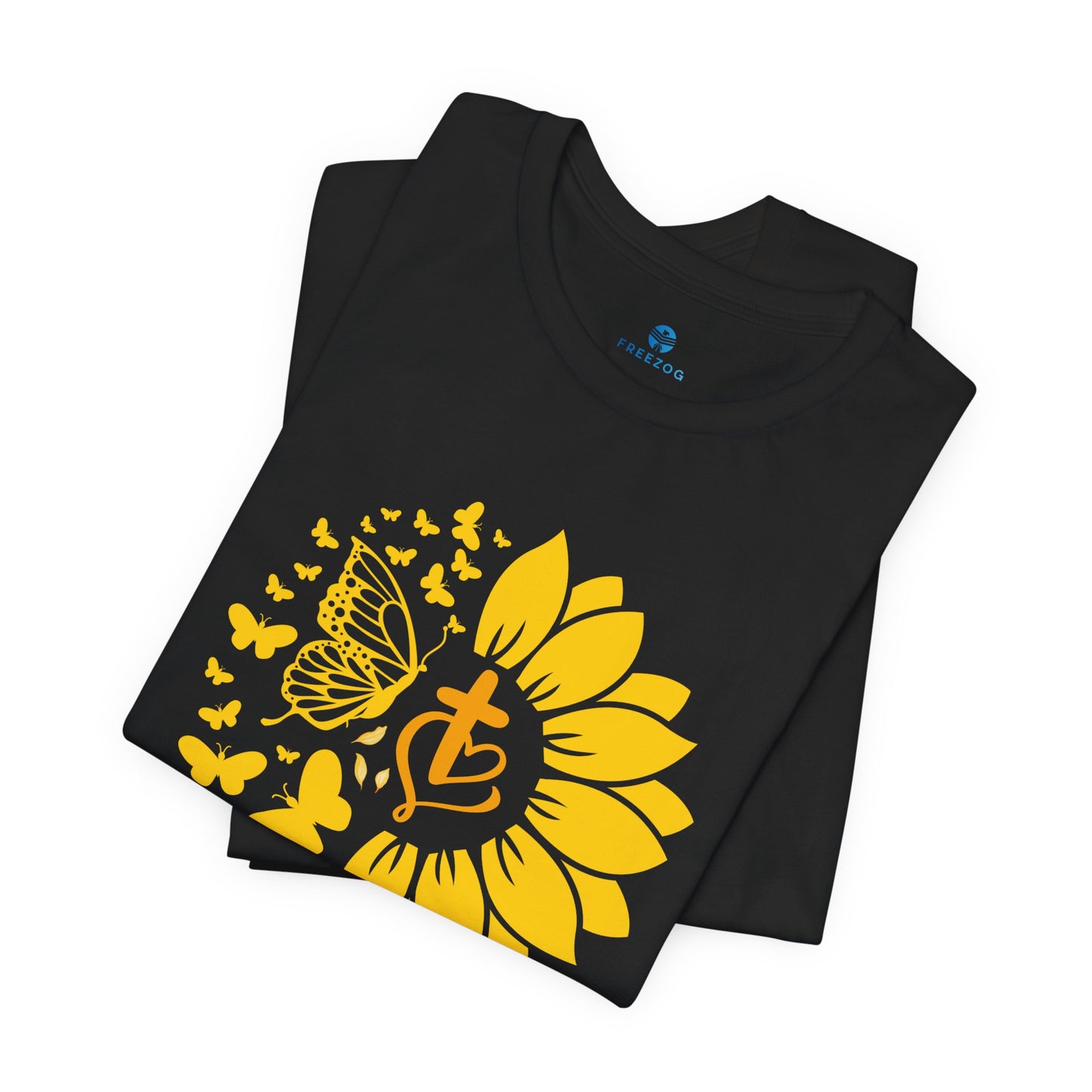 Sunflower Cross t-shirt, inspirational faith tshirt, gift for her