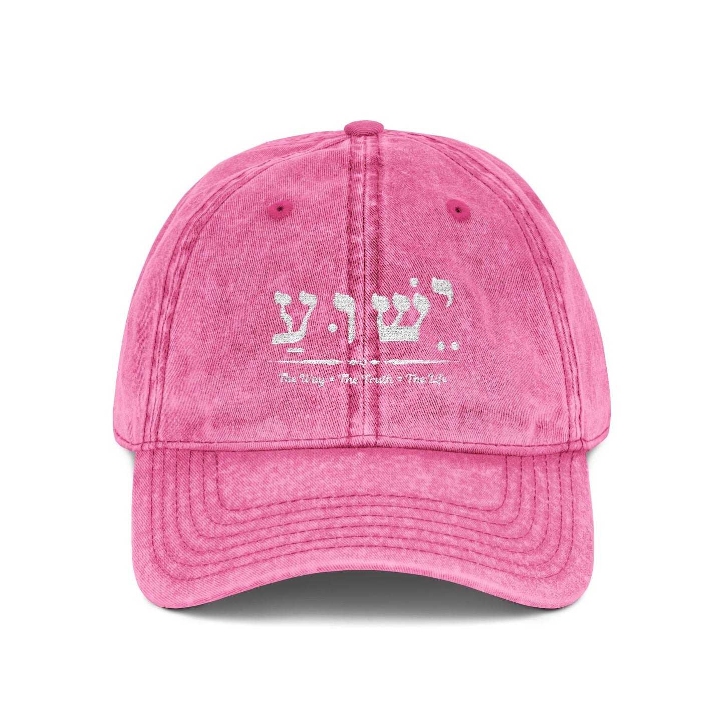 Jesus the way the truth Hat, Yeshua name in Hebrew, Embroidered hat, Vintage Cap
