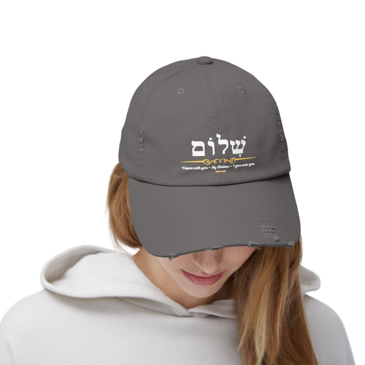 Shalom Peace in Hebrew, Christian Gifts, Bible Verse Cap, Yeshua cap