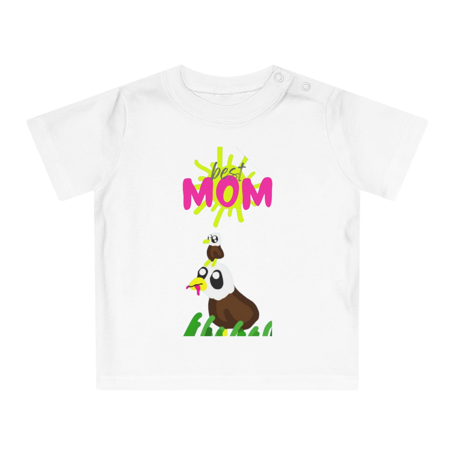 100% certified organic, Cute Baby T-Shirt 'Best MOM' Gift for New Moms, Baby Shower Present, Toddler Shirt