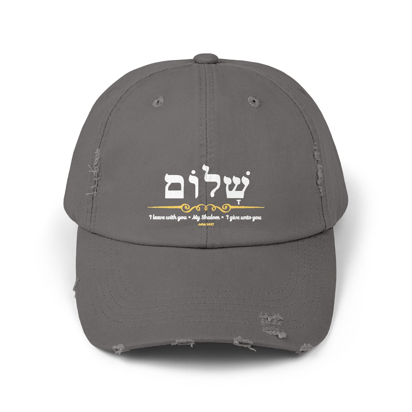 Shalom Peace in Hebrew, Christian Gifts, Bible Verse Cap, Yeshua cap