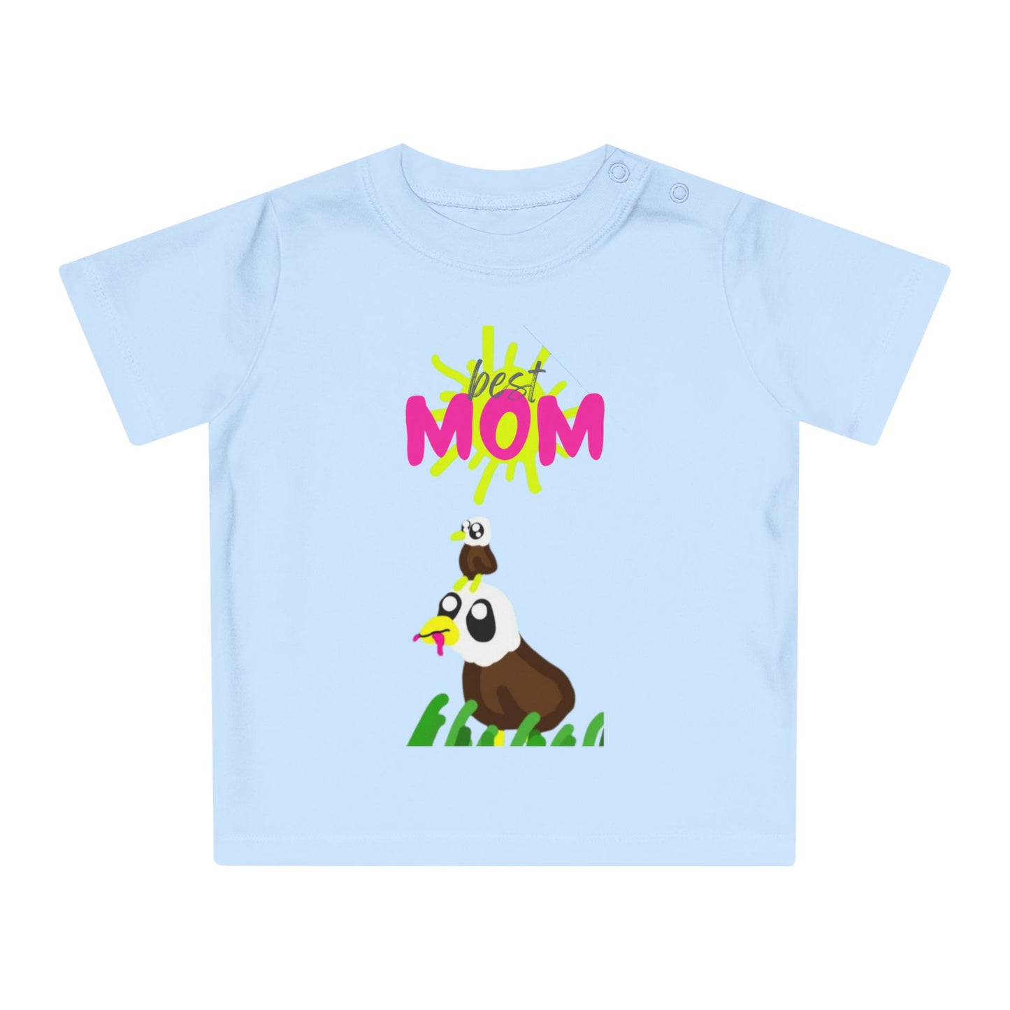 100% certified organic, Cute Baby T-Shirt 'Best MOM' Gift for New Moms, Baby Shower Present, Toddler Shirt