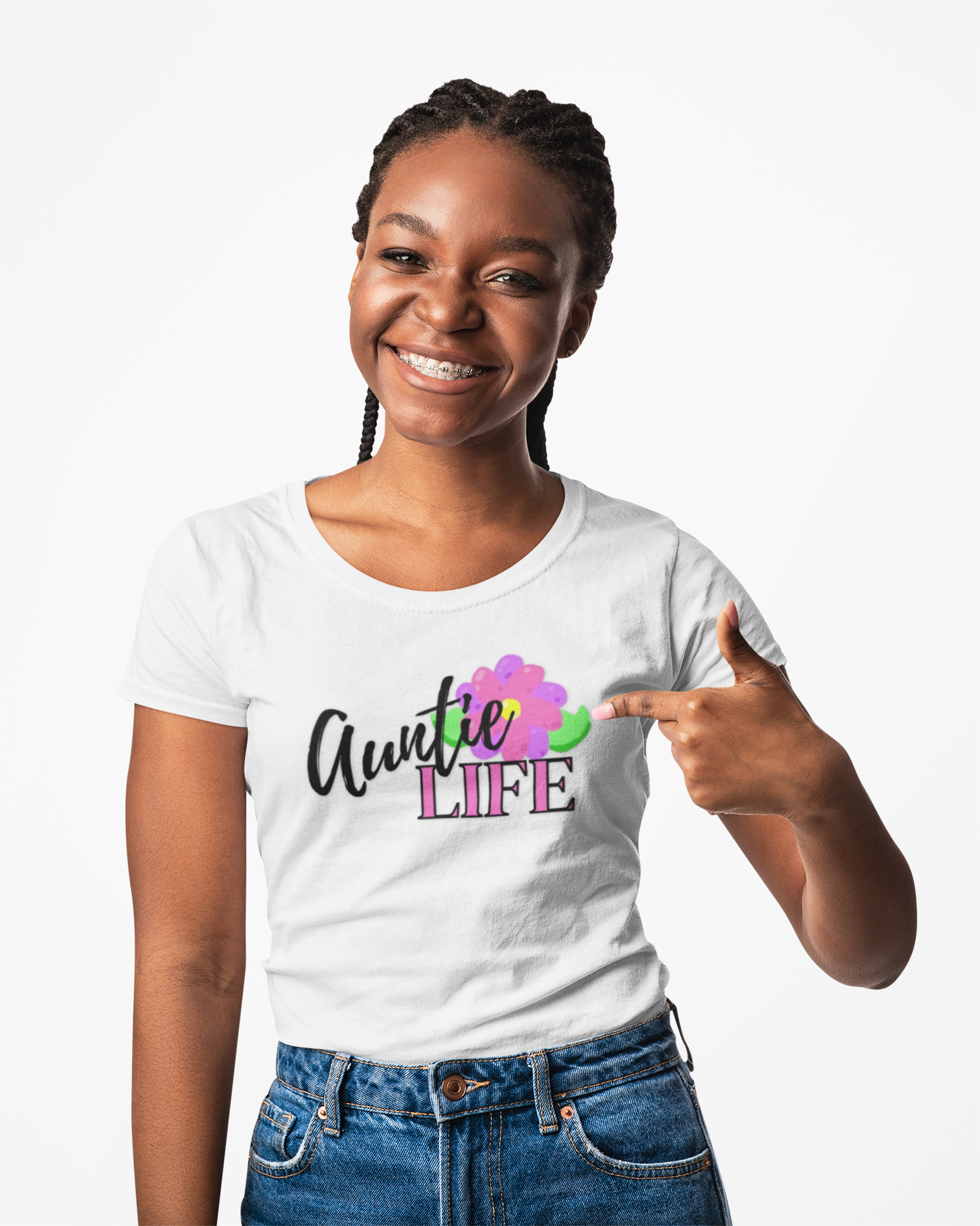 Women's Tee - Auntie Life T-Shirt Gift for Her, Birthday gift, Inspirational Design