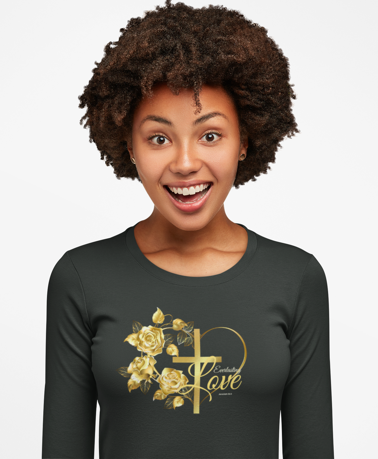 Organic Long Sleeve Tee, everlasting and unfailing love, gift for her, faith long sleeve tee, faith sweater