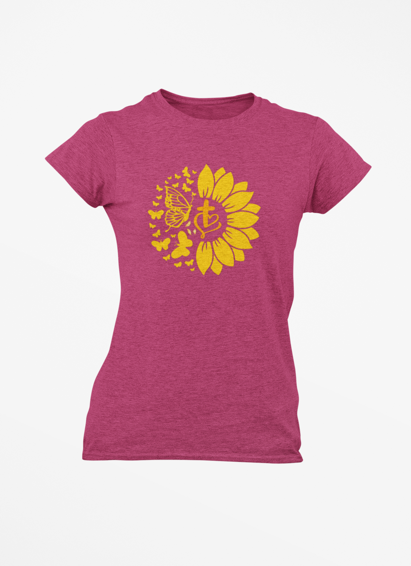 Sunflower Cross t-shirt, inspirational faith tshirt, gift for her