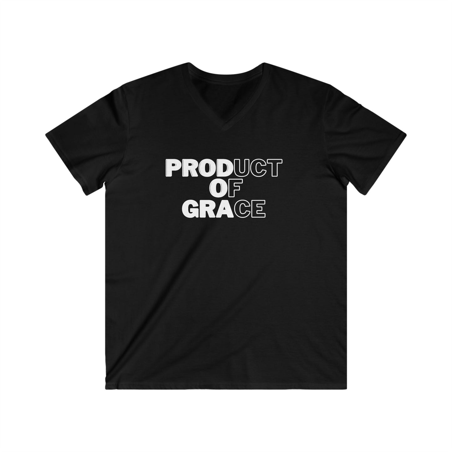Fitted V-Neck Tee - Product of Grace Men's Inspirational Shirt