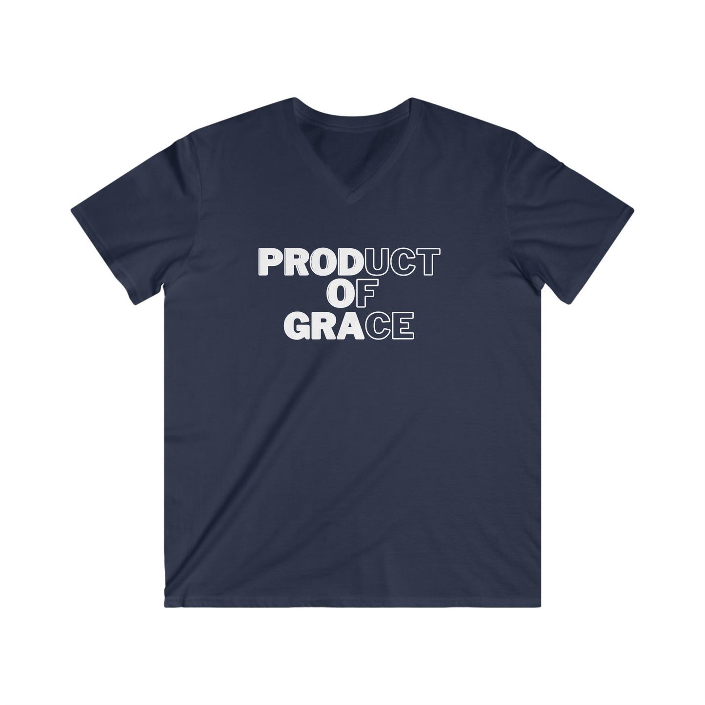 Fitted V-Neck Tee - Product of Grace Men's Inspirational Shirt