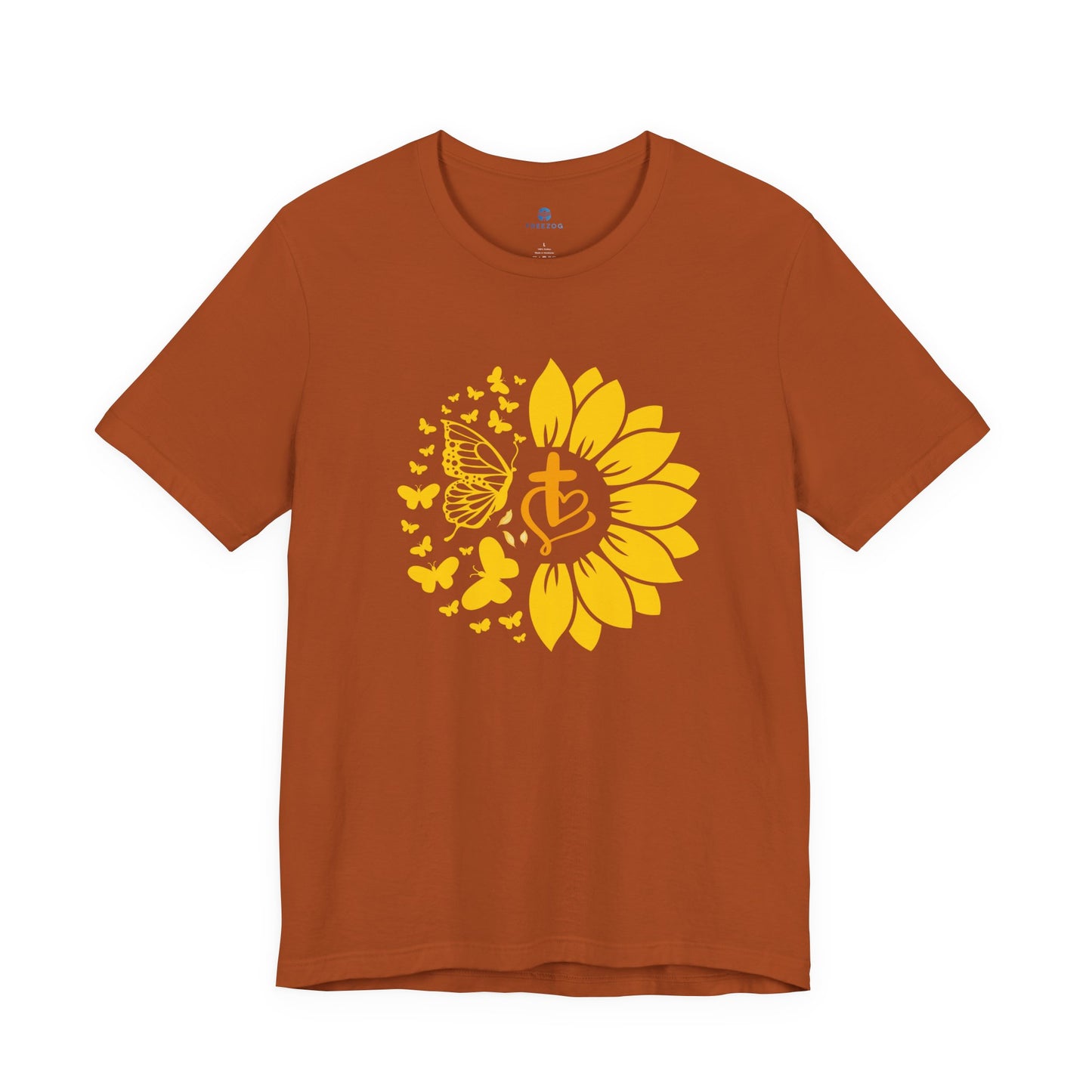Sunflower Cross t-shirt, inspirational faith tshirt, gift for her