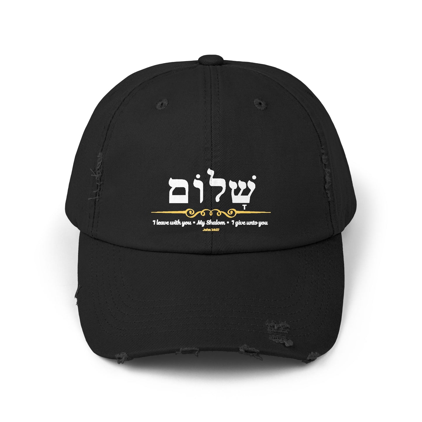 Shalom Peace in Hebrew, Christian Gifts, Bible Verse Cap, Yeshua cap