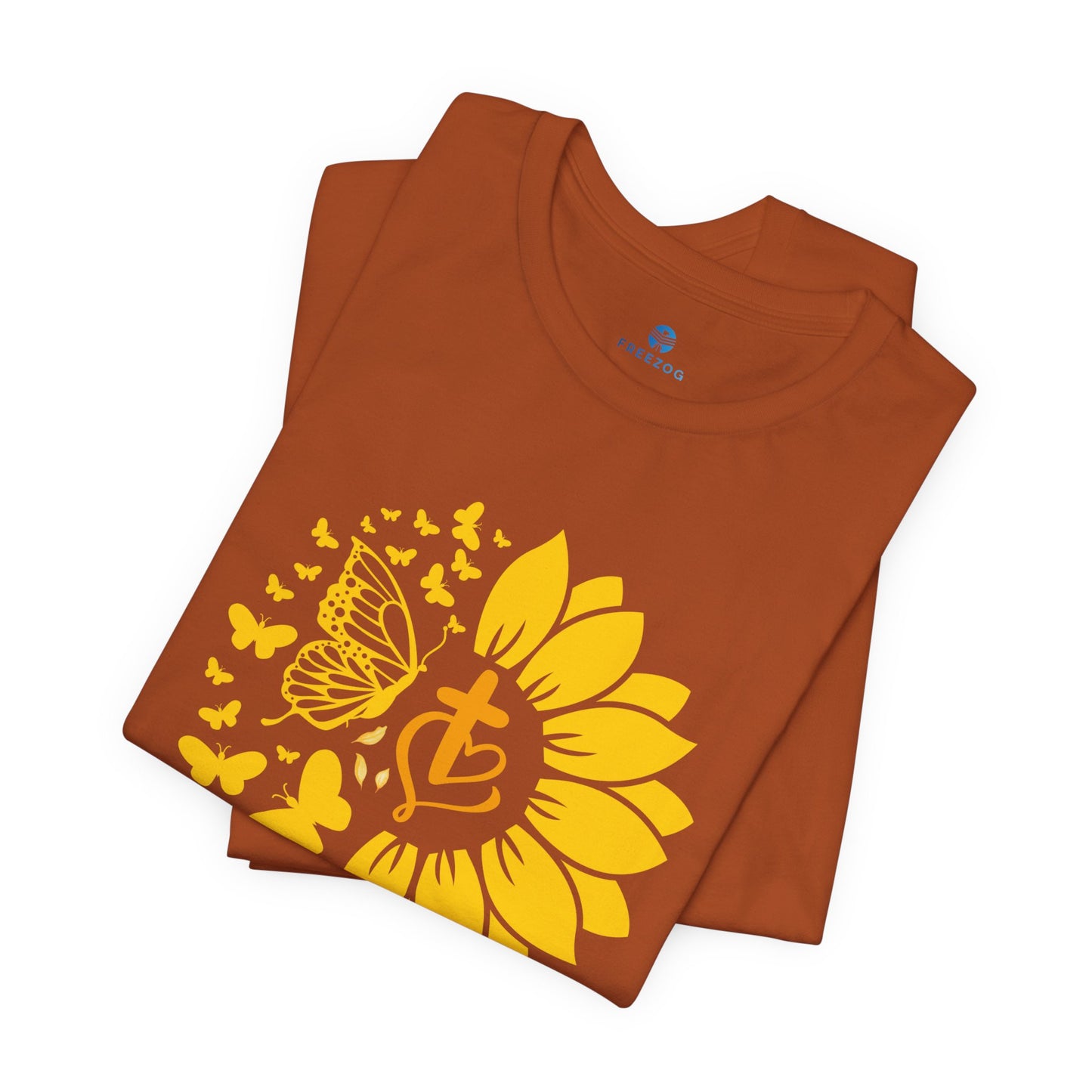 Sunflower Cross t-shirt, inspirational faith tshirt, gift for her