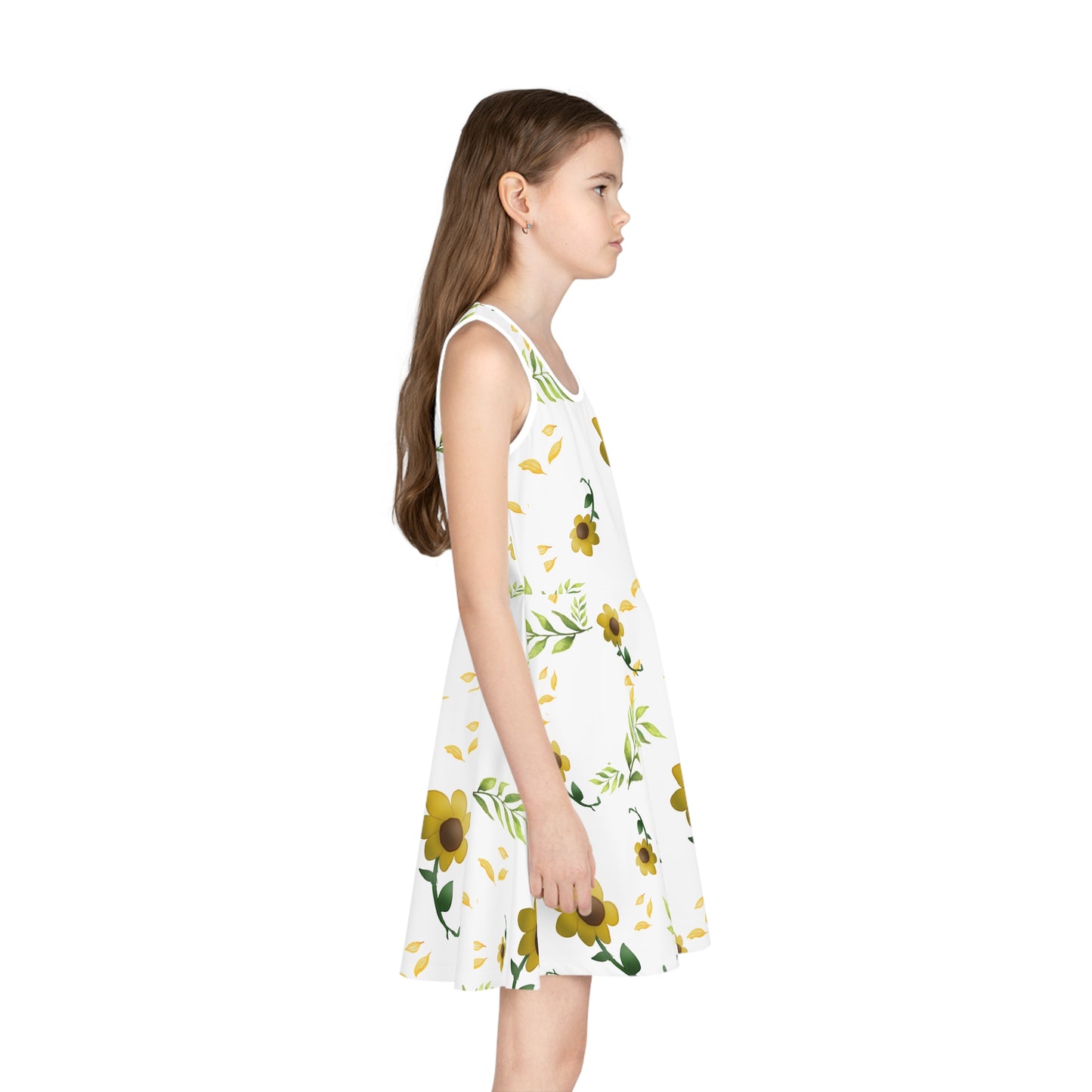 Girls' Sleeveless Sunflower dress