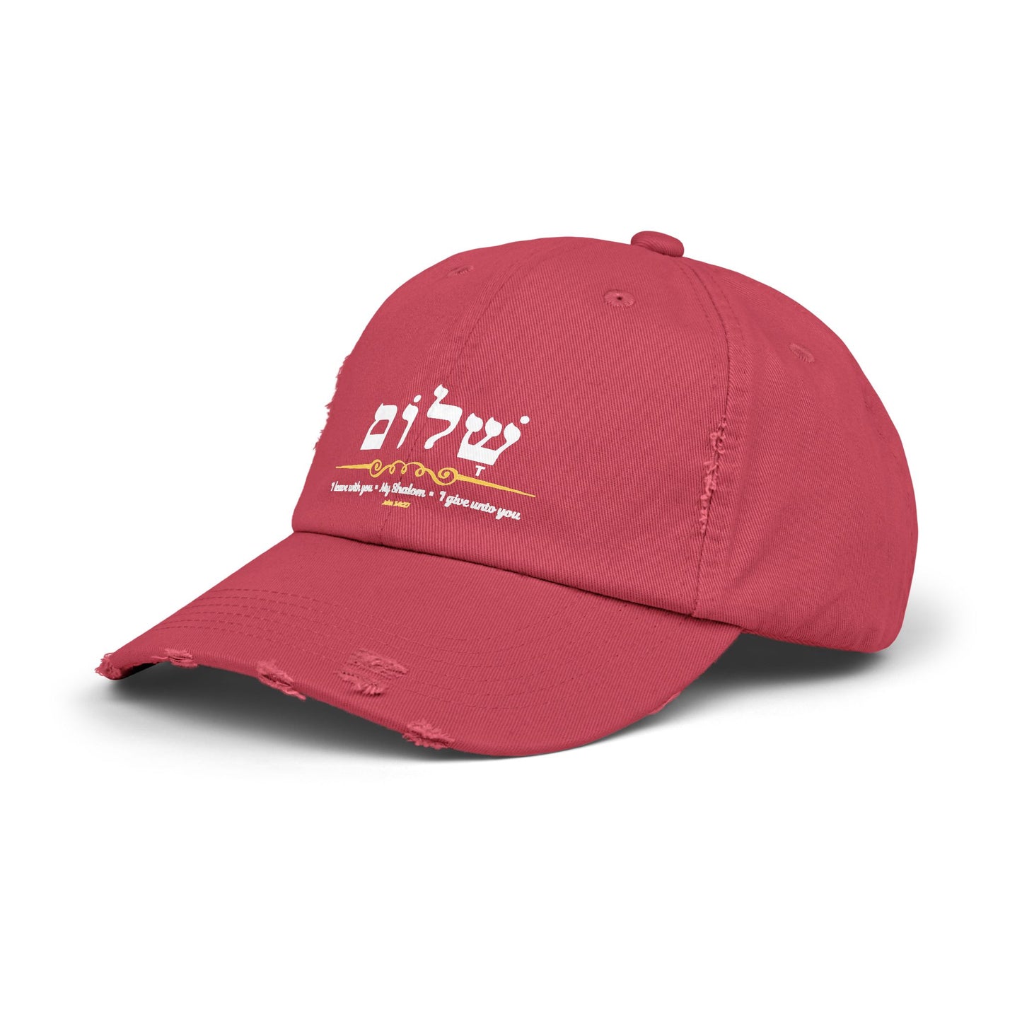Shalom Peace in Hebrew, Christian Gifts, Bible Verse Cap, Yeshua cap