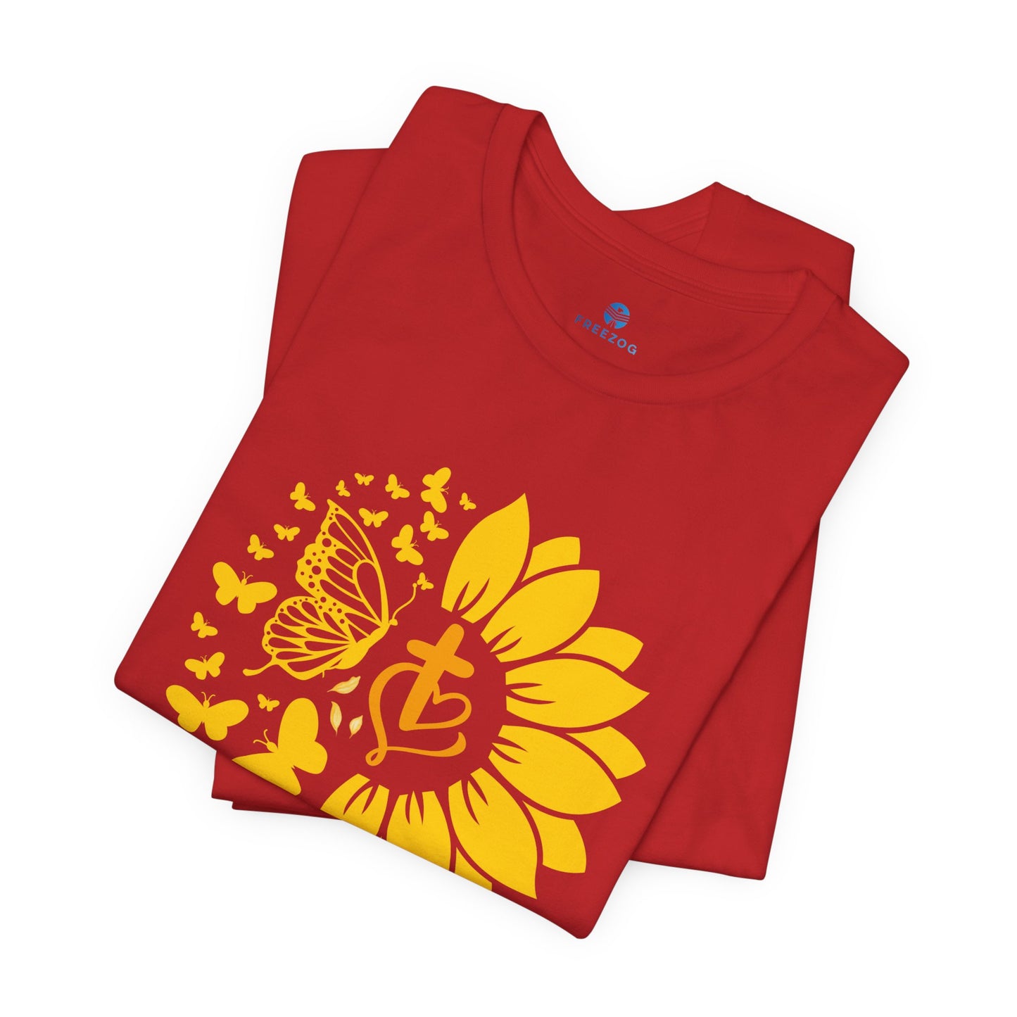 Sunflower Cross t-shirt, inspirational faith tshirt, gift for her