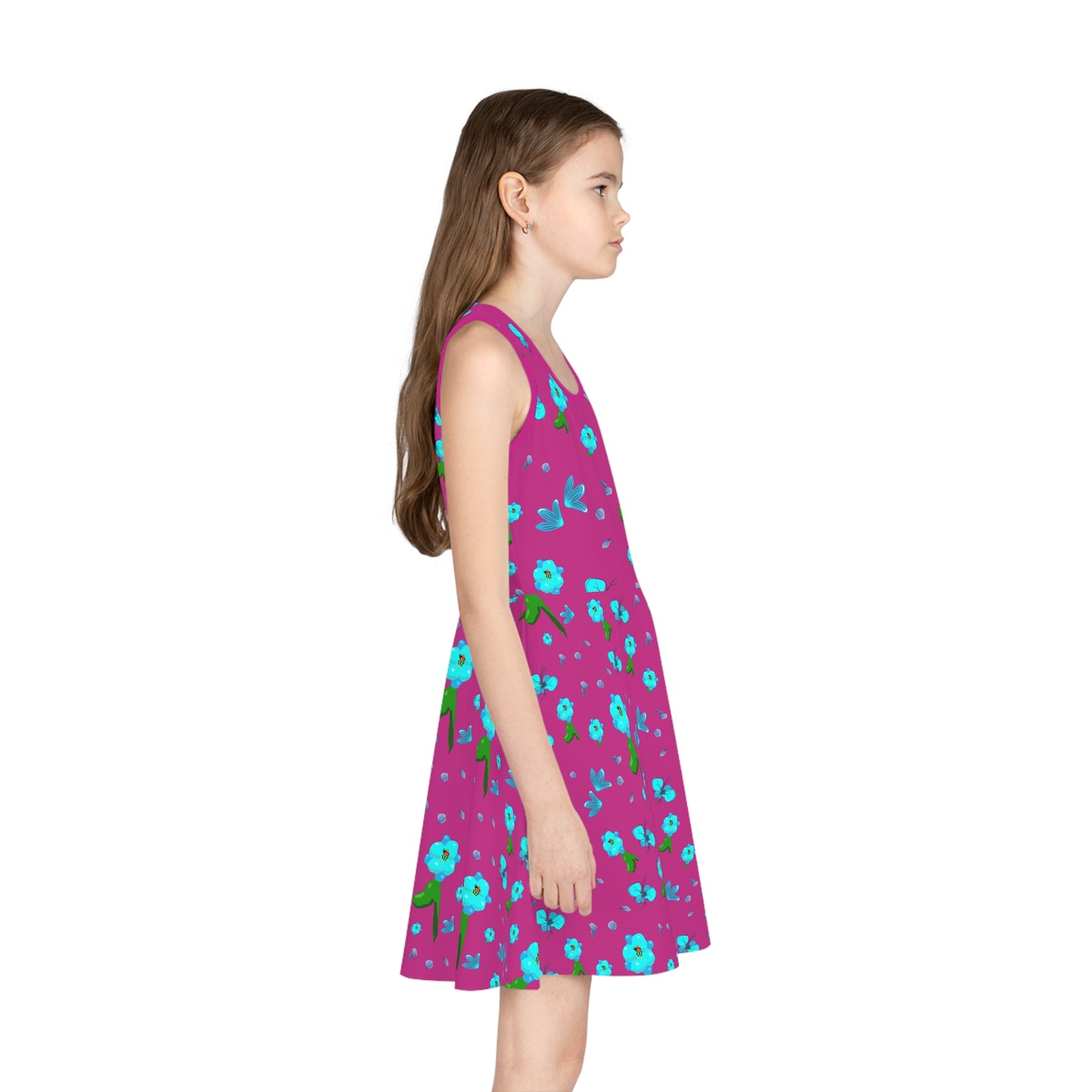 Girls' Sleeveless flower dress