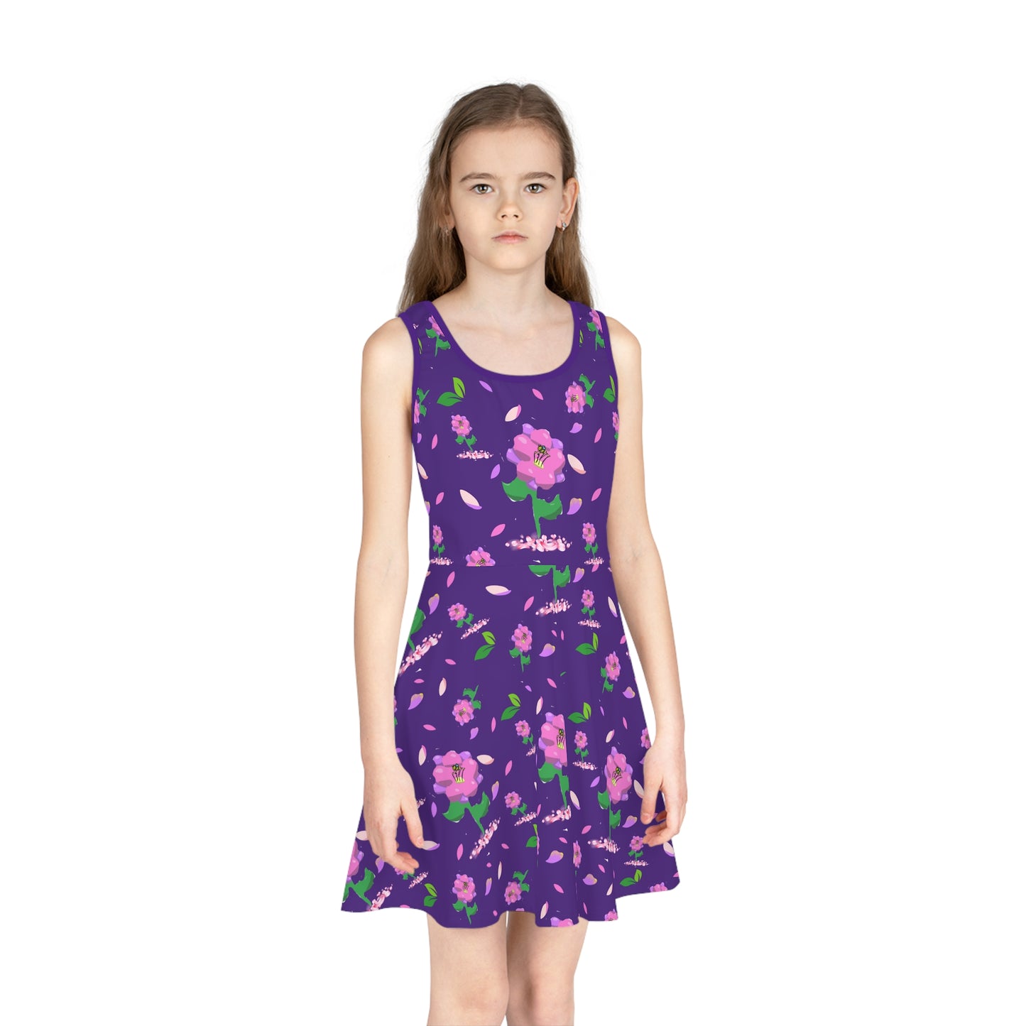 Girls' Sleeveless Sundress flowering style
