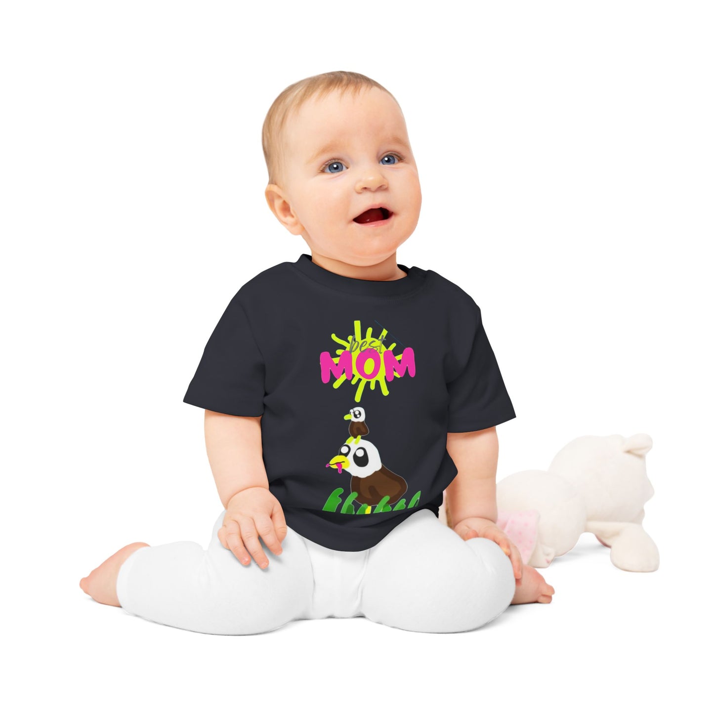 100% certified organic, Cute Baby T-Shirt 'Best MOM' Gift for New Moms, Baby Shower Present, Toddler Shirt