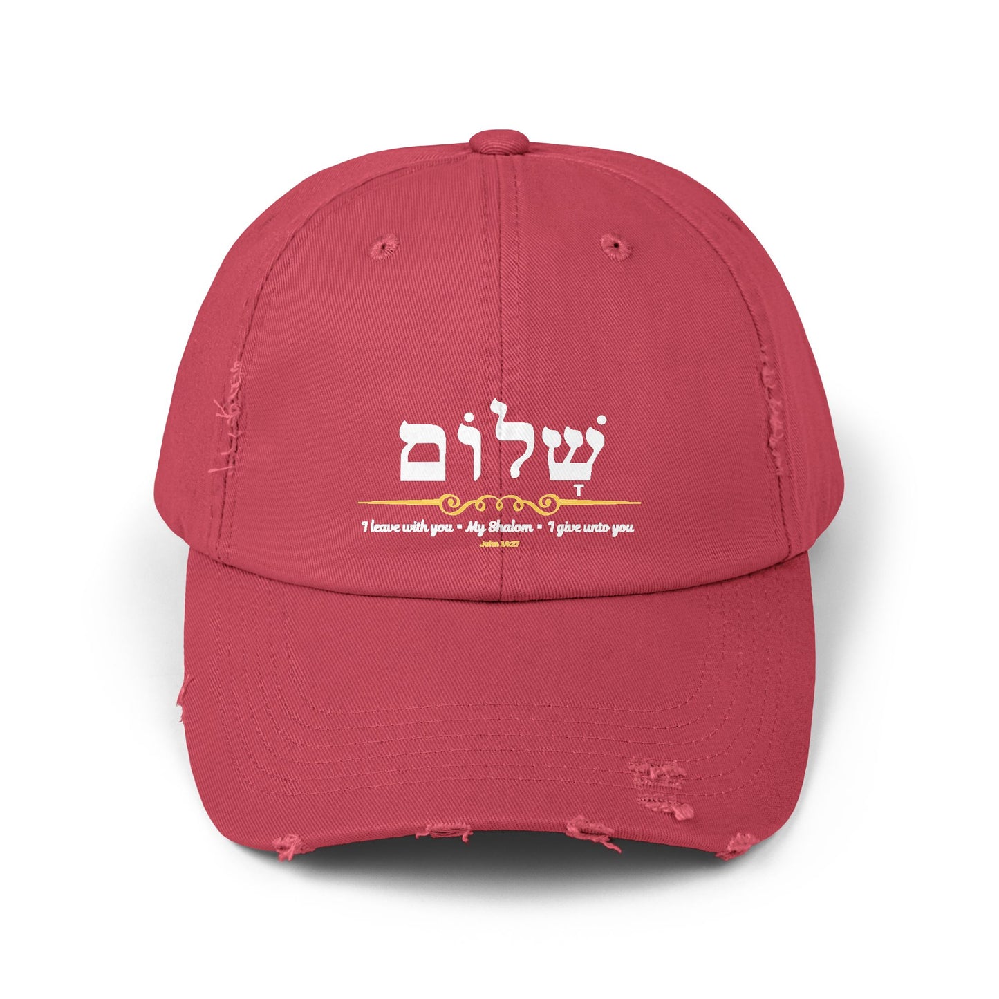 Shalom Peace in Hebrew, Christian Gifts, Bible Verse Cap, Yeshua cap