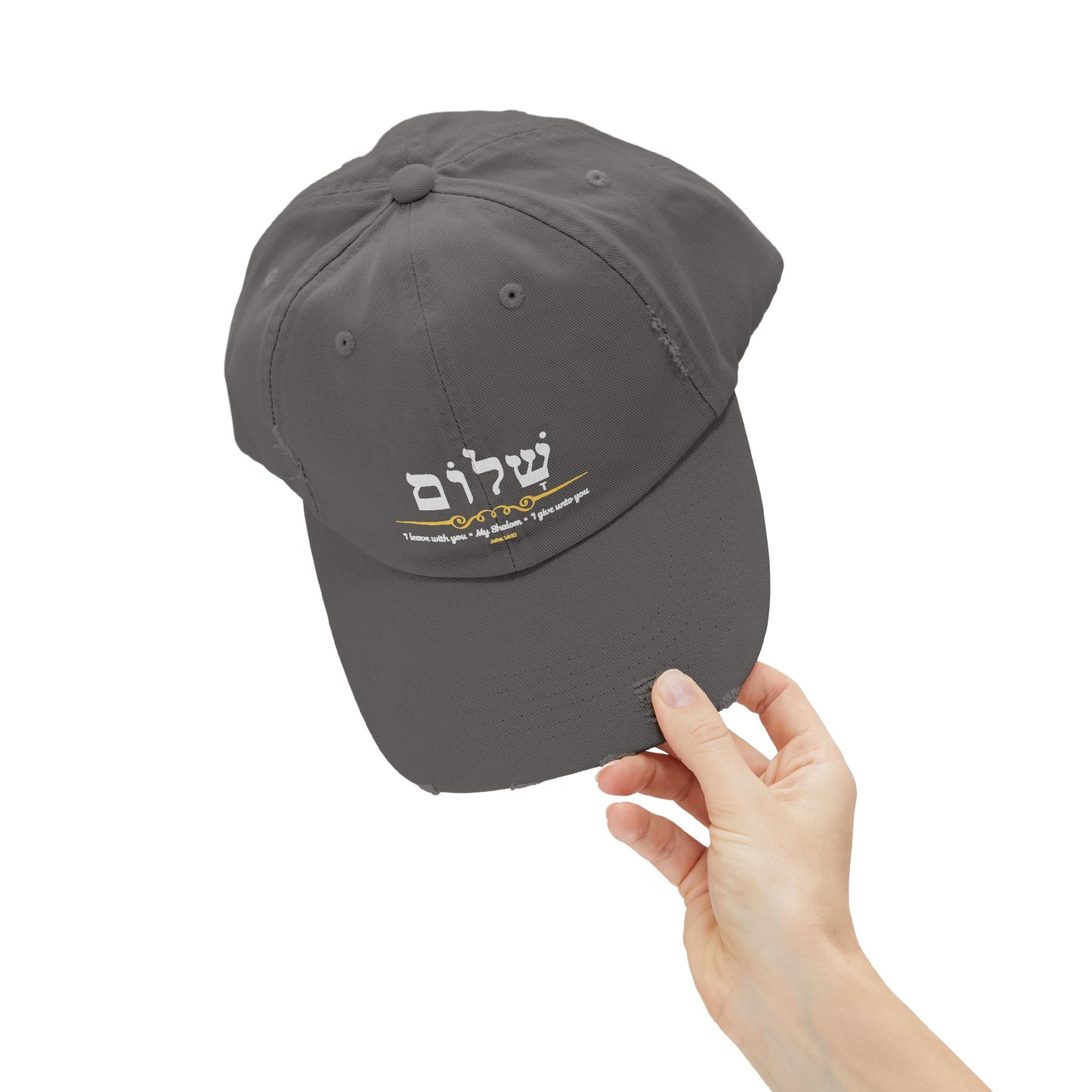 Shalom Peace in Hebrew, Christian Gifts, Bible Verse Cap, Yeshua cap