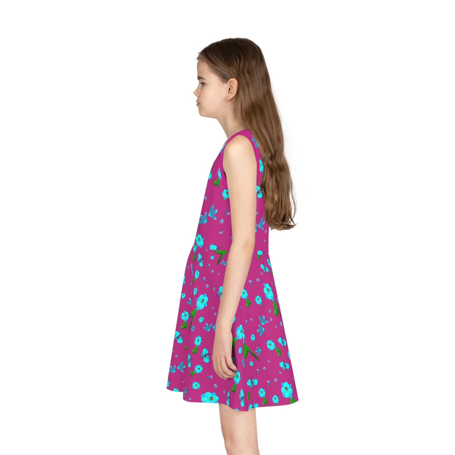 Girls' Sleeveless flower dress