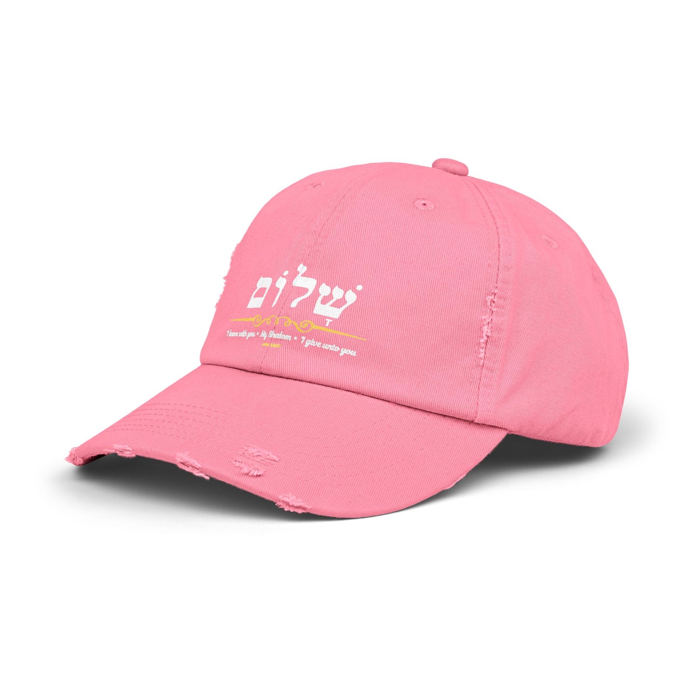 Shalom Peace in Hebrew, Christian Gifts, Bible Verse Cap, Yeshua cap