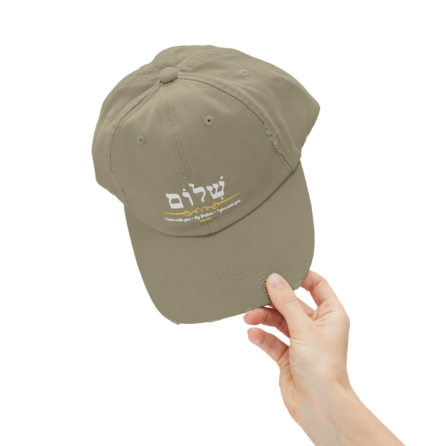 Shalom Peace in Hebrew, Christian Gifts, Bible Verse Cap, Yeshua cap