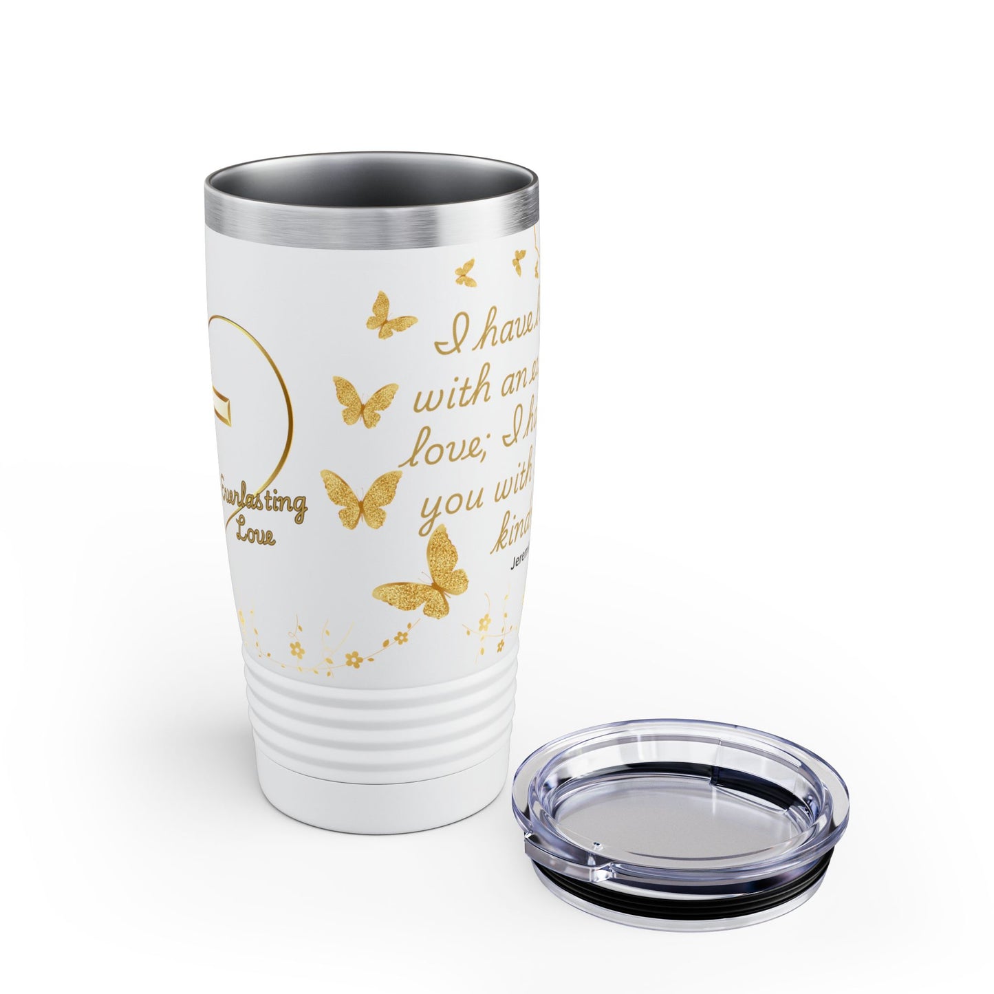 Faithful Love Tumbler, Christian Gift for Her, Everlasting Faith Tumbler, Unique Mom Gift, Religious Tumbler Cup