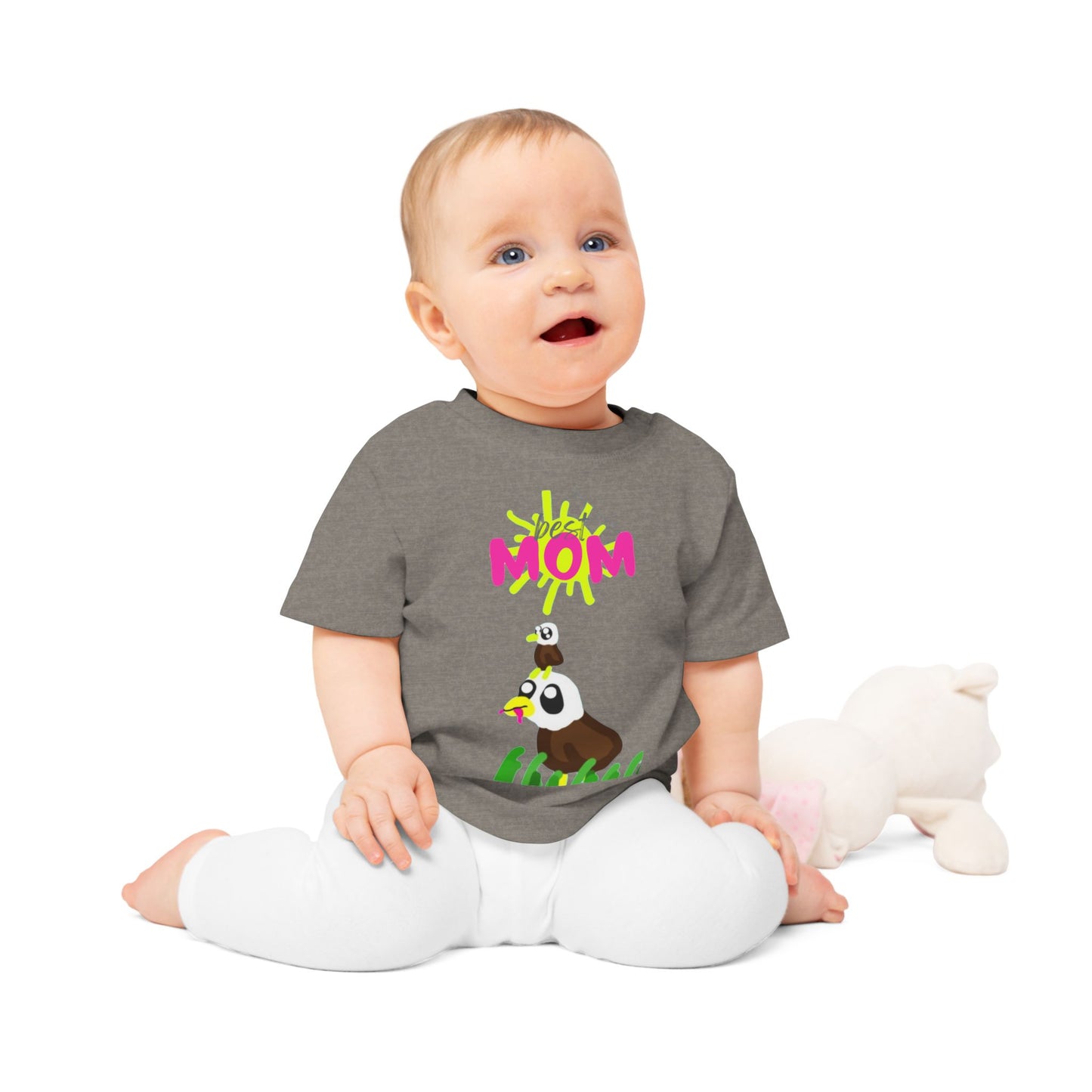 100% certified organic, Cute Baby T-Shirt 'Best MOM' Gift for New Moms, Baby Shower Present, Toddler Shirt