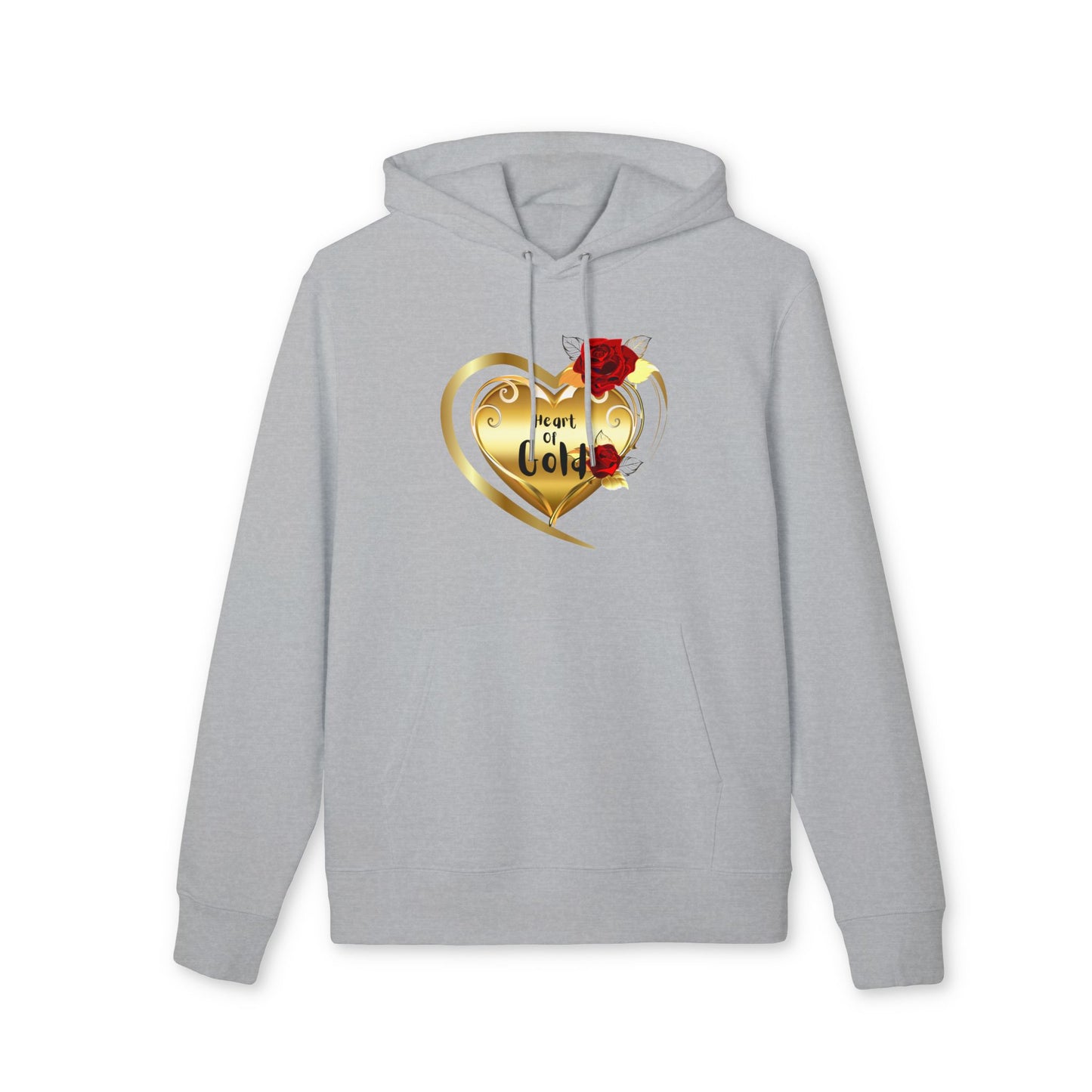 100% organic Hoodie, Heart of Gold inspirational sweatshirt , gift for her,