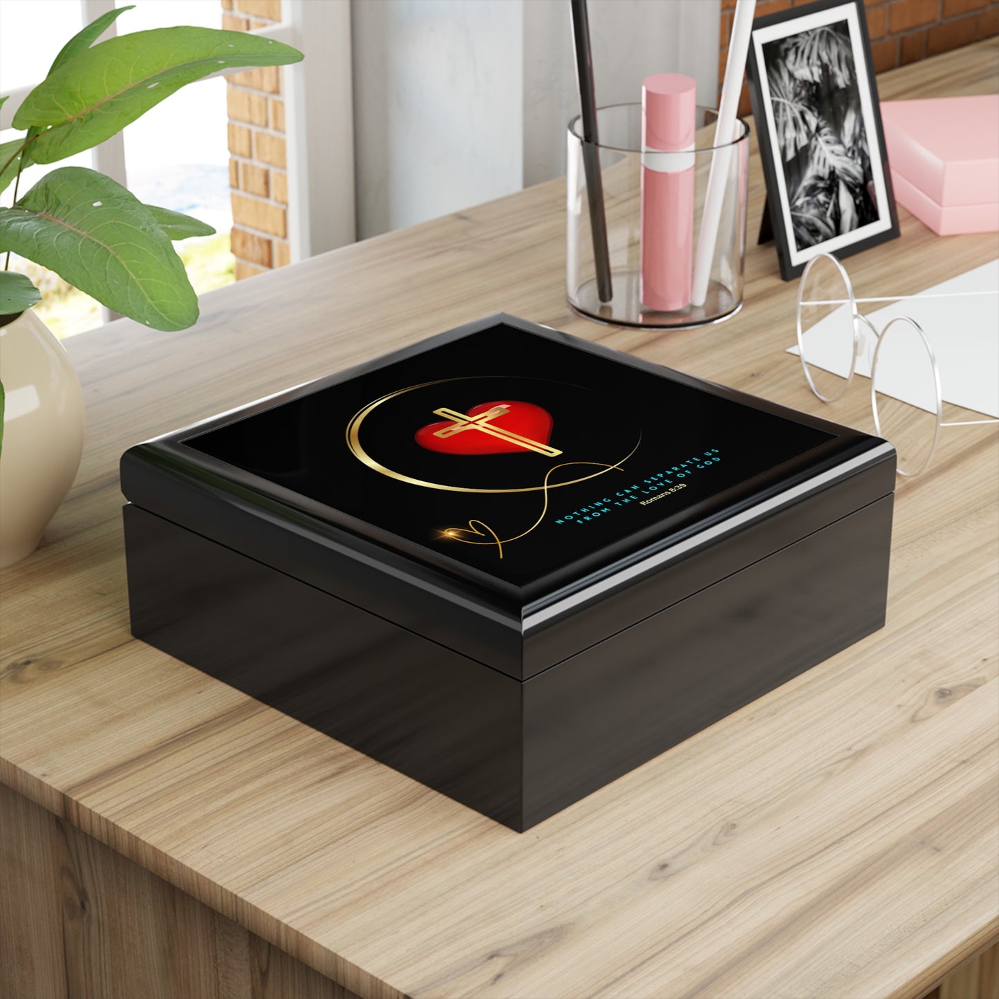 Christian Jewelry Box, God Loves You, Confirmation Gifts, Communion Gifts, holiday gift, Gift for loved ones