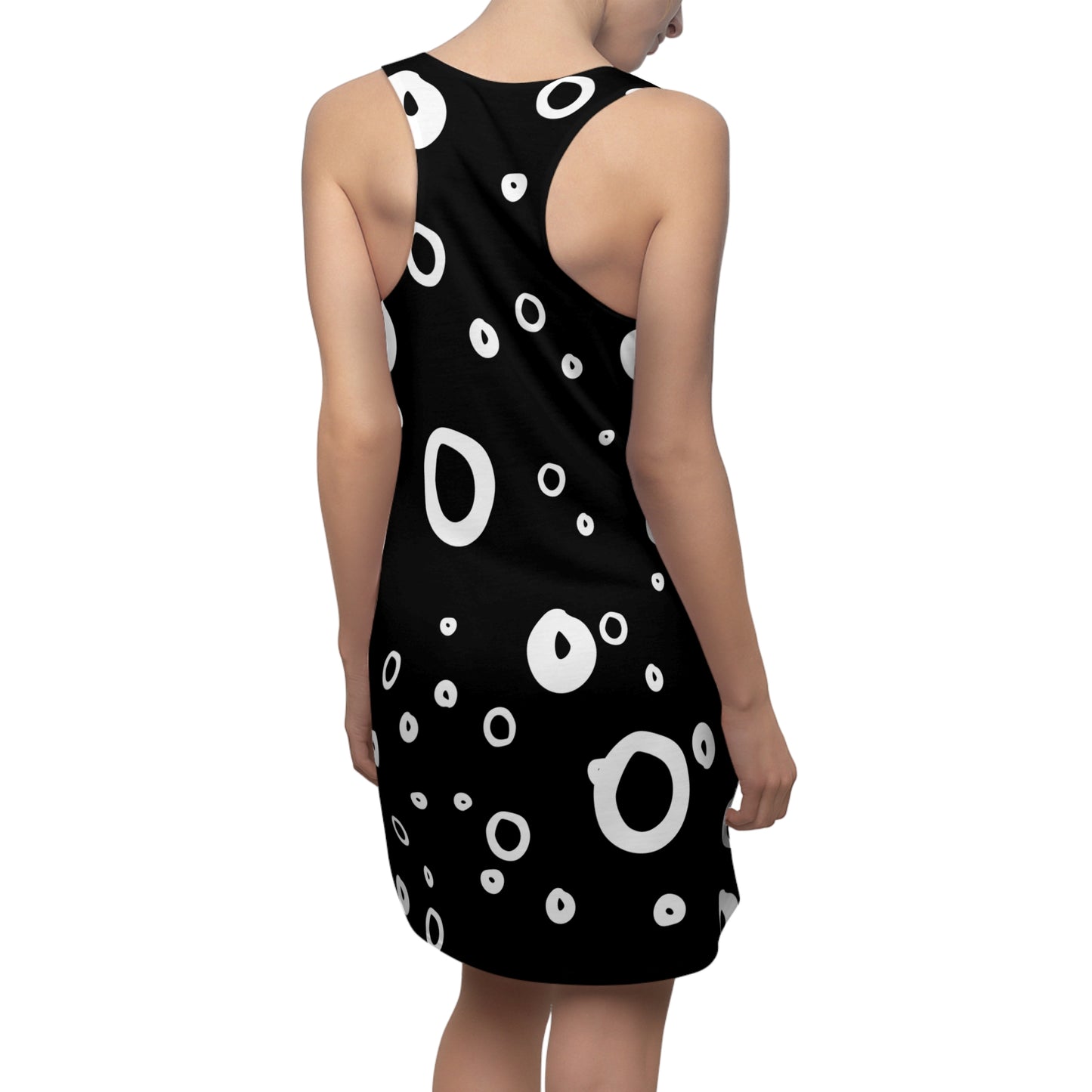 Skater Dress, Black and White Polka Dot, Summer Casual Outfit, Woman's Clothing, summer dress