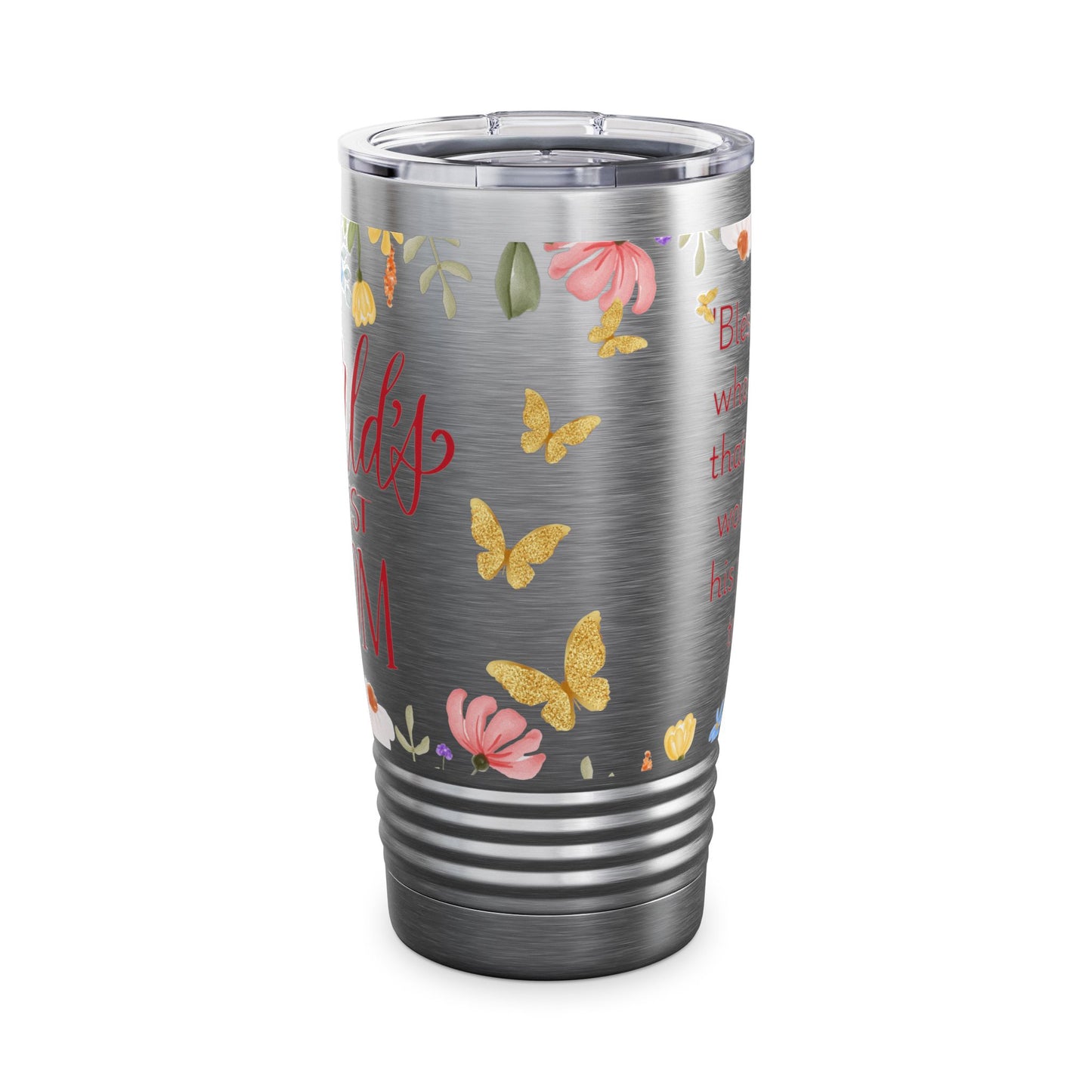 Faith Christian Bible Verse 20oz Tumbler with Wildflower, Birthday gift, gifts for mom