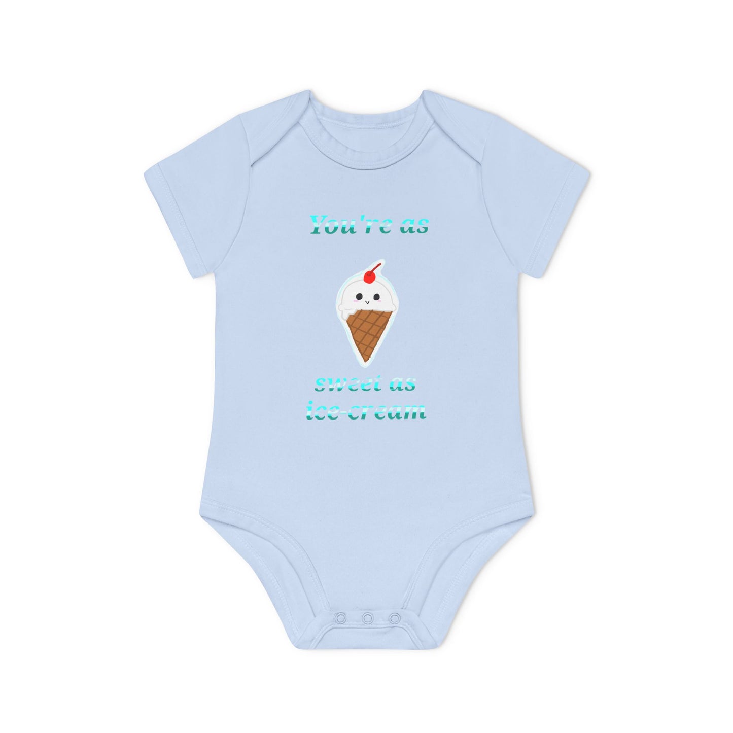 Baby Bodysuit, Ice Cream Birthday Shirt, Sweet Ice Cream Lover Gift for Kids, Organic Short Sleeve Bodysuit