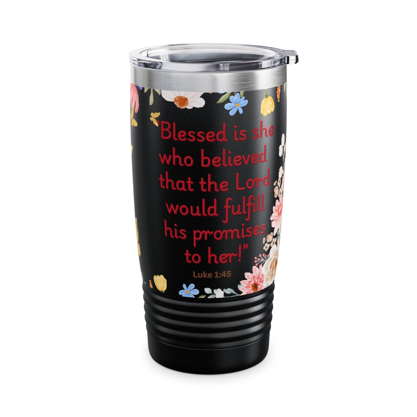 Faith Christian Bible Verse 20oz Tumbler with Wildflower, Birthday gift, gifts for mom